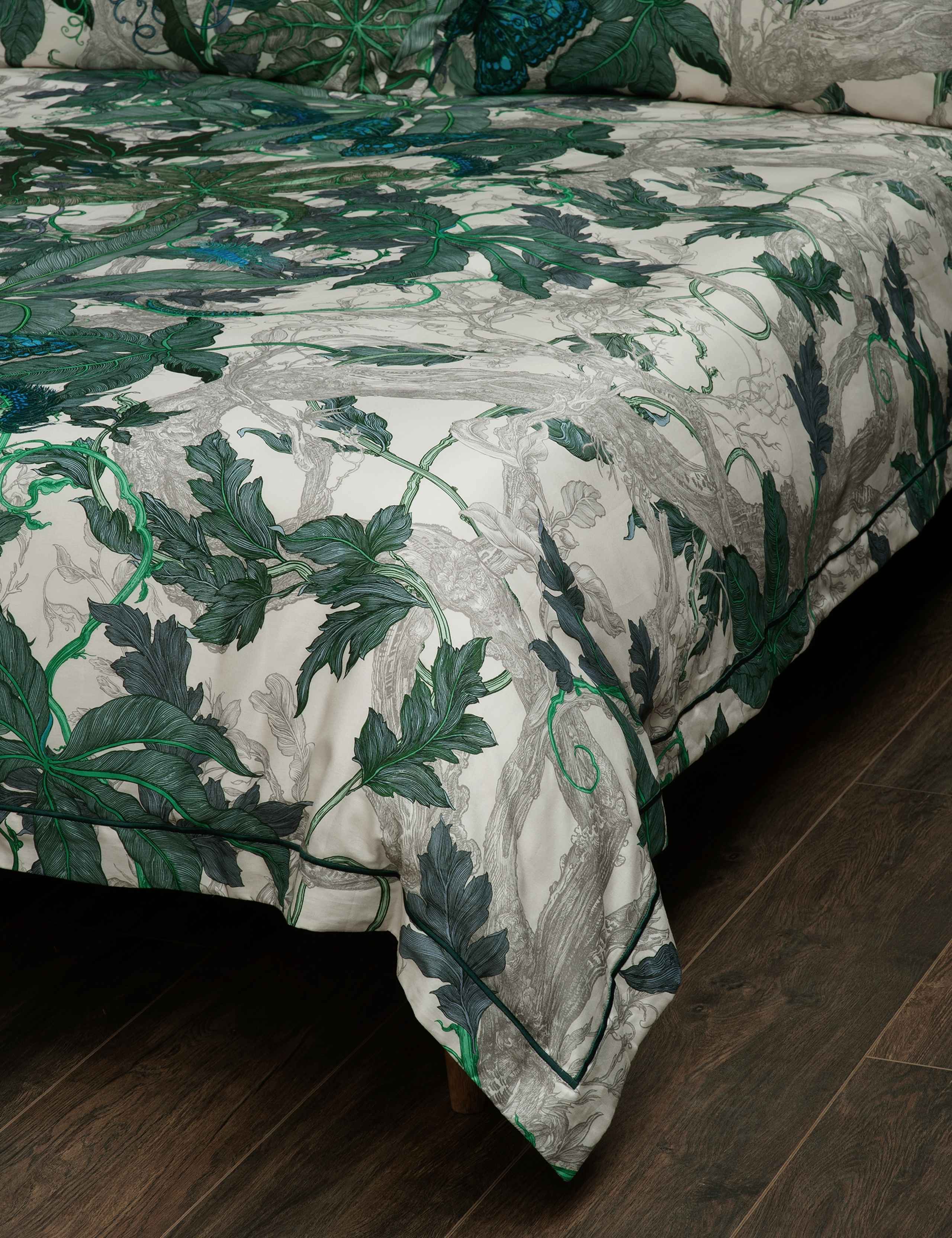 Pure Cotton Sateen Leaforia Bedding Set 3 of 4