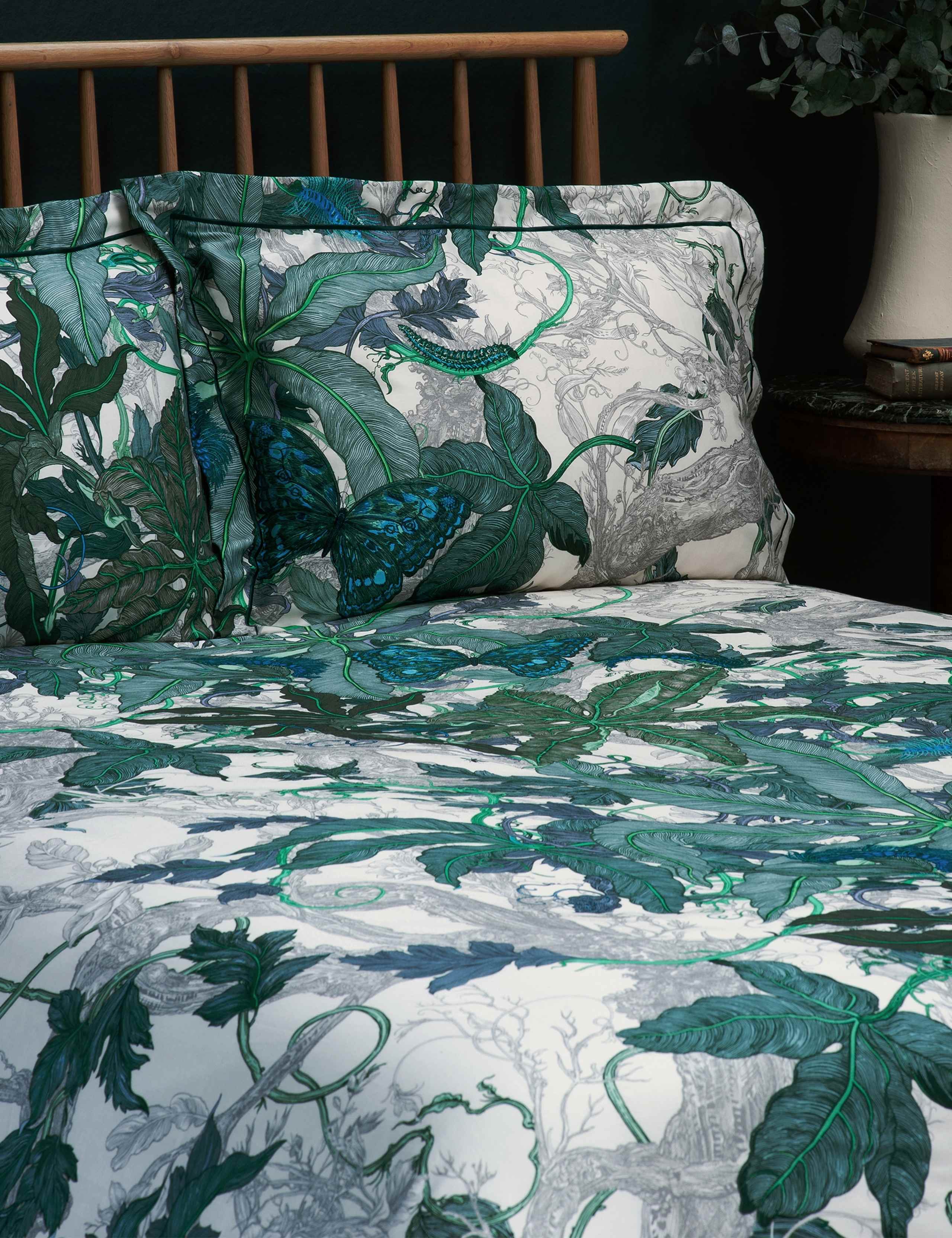 Pure Cotton Sateen Leaforia Bedding Set 4 of 4