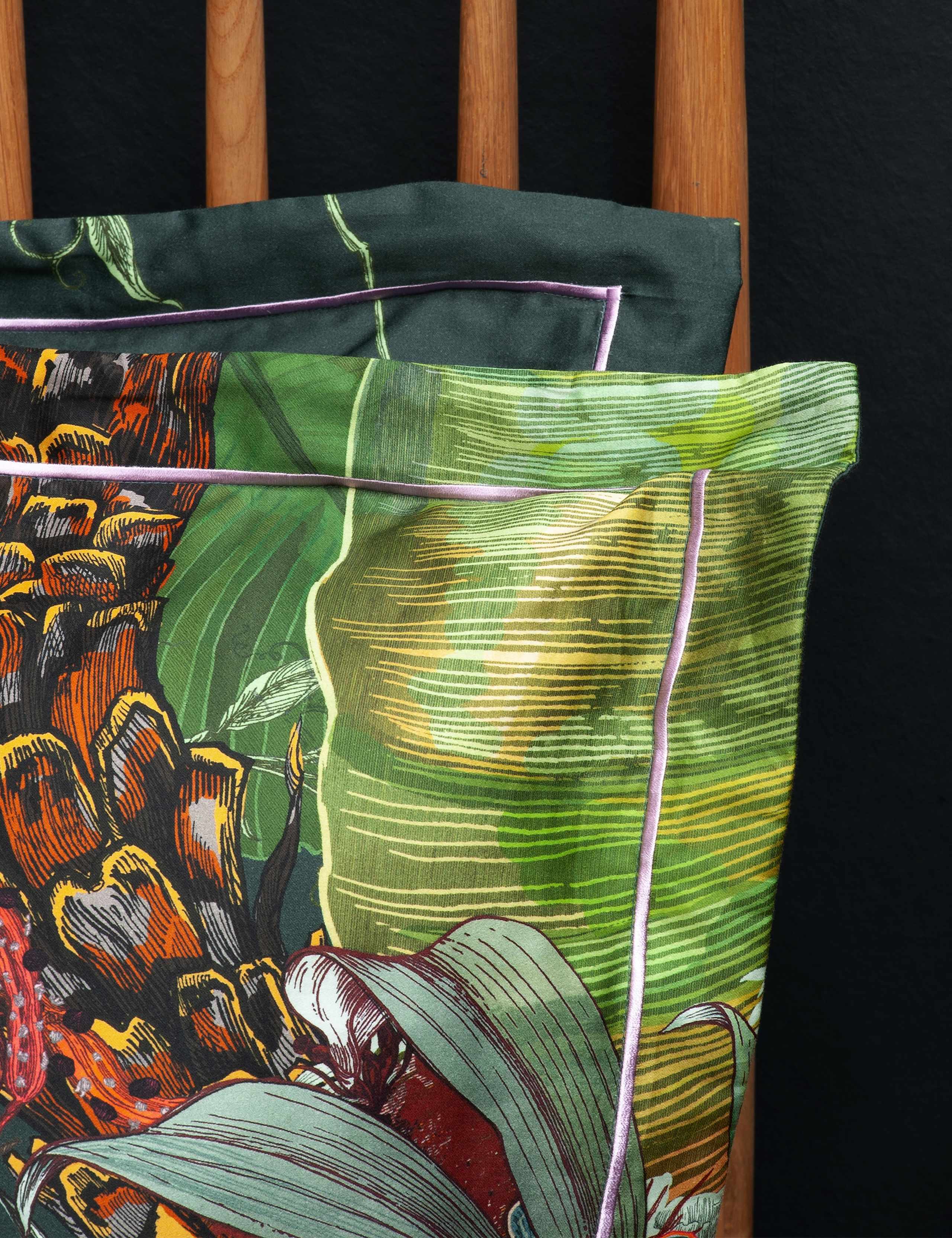 Pure Cotton Sateen Topical Tropical Bedding Set 2 of 4