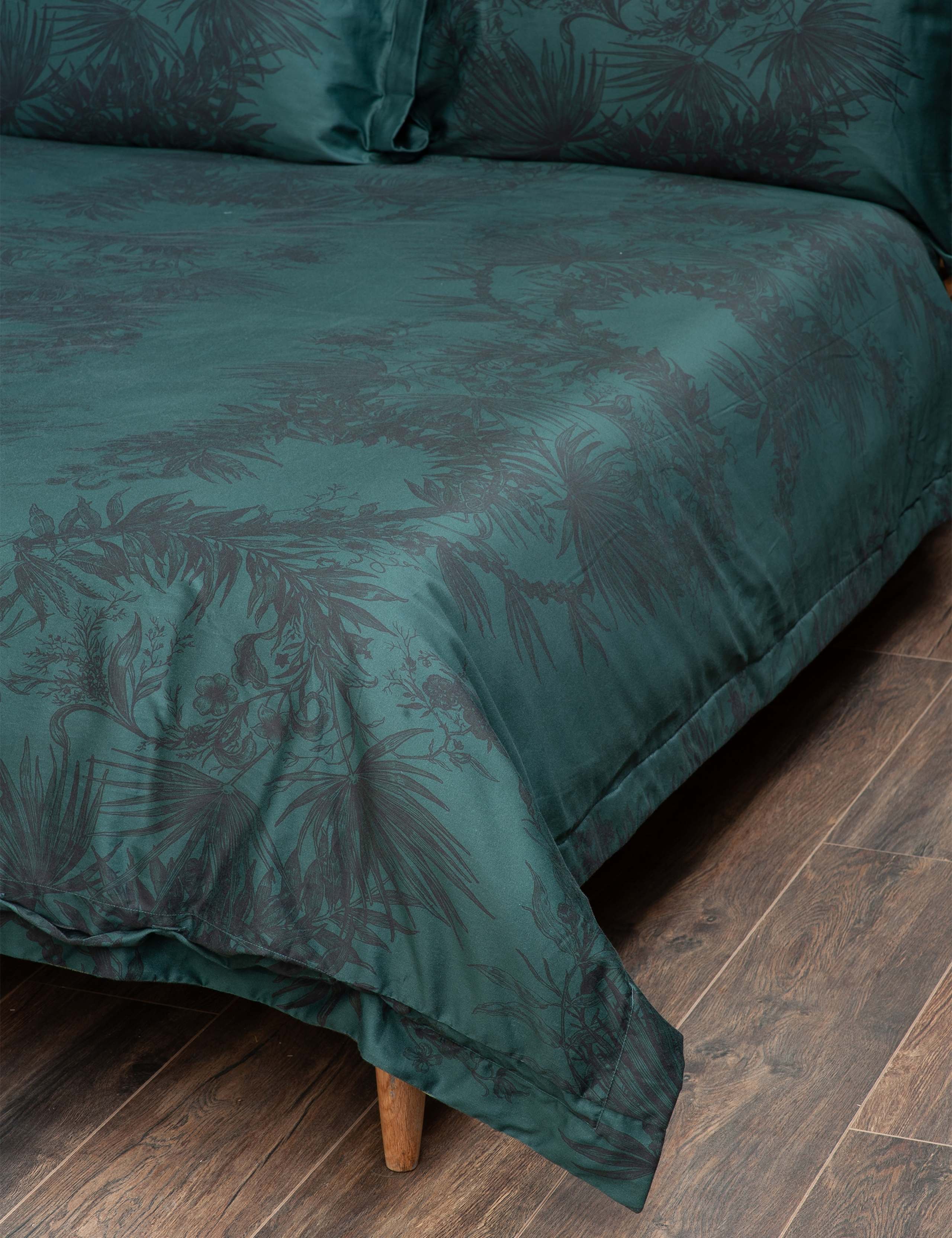 Pure Cotton Sateen Topical Tropical Bedding Set 3 of 4