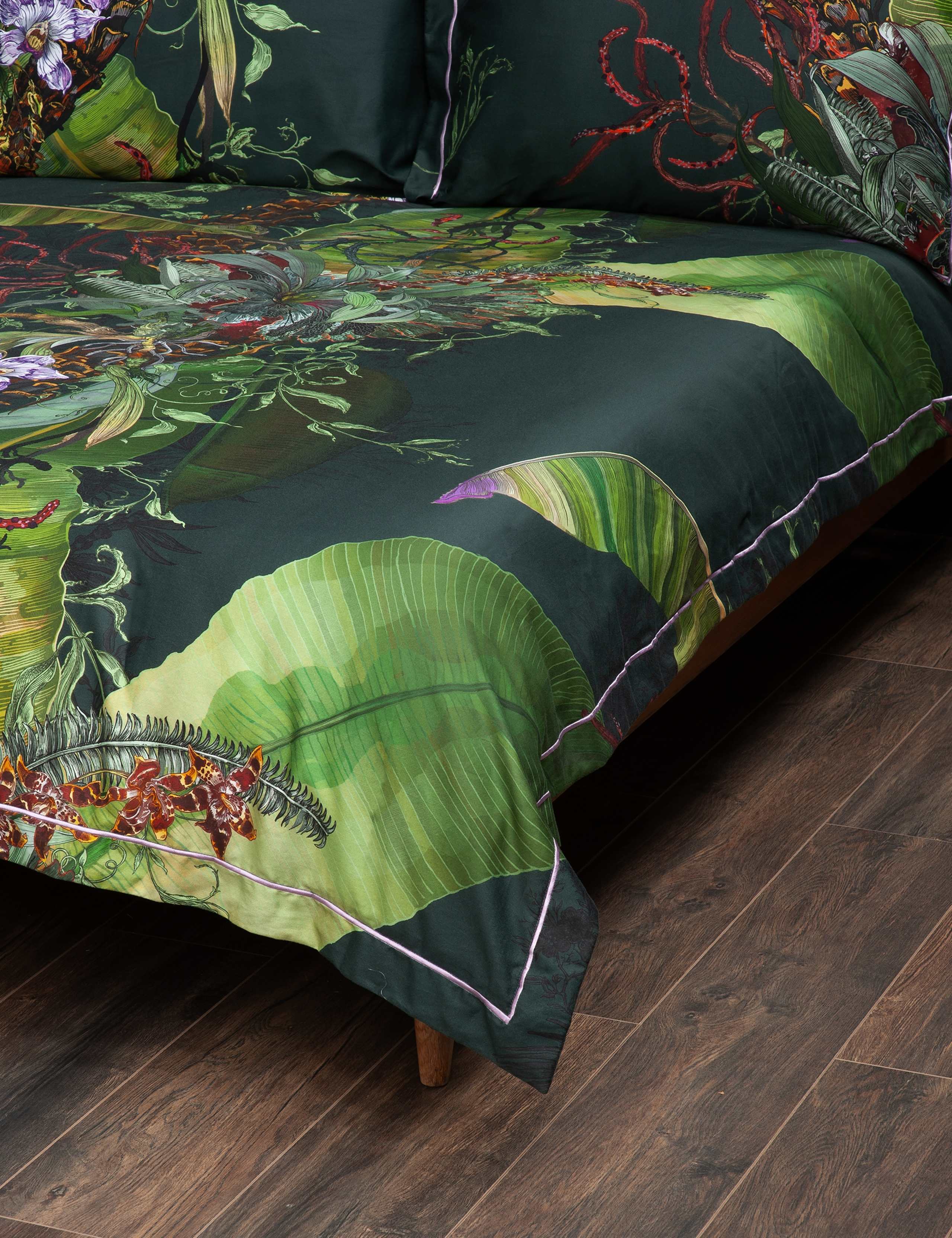 Pure Cotton Sateen Topical Tropical Bedding Set 4 of 4