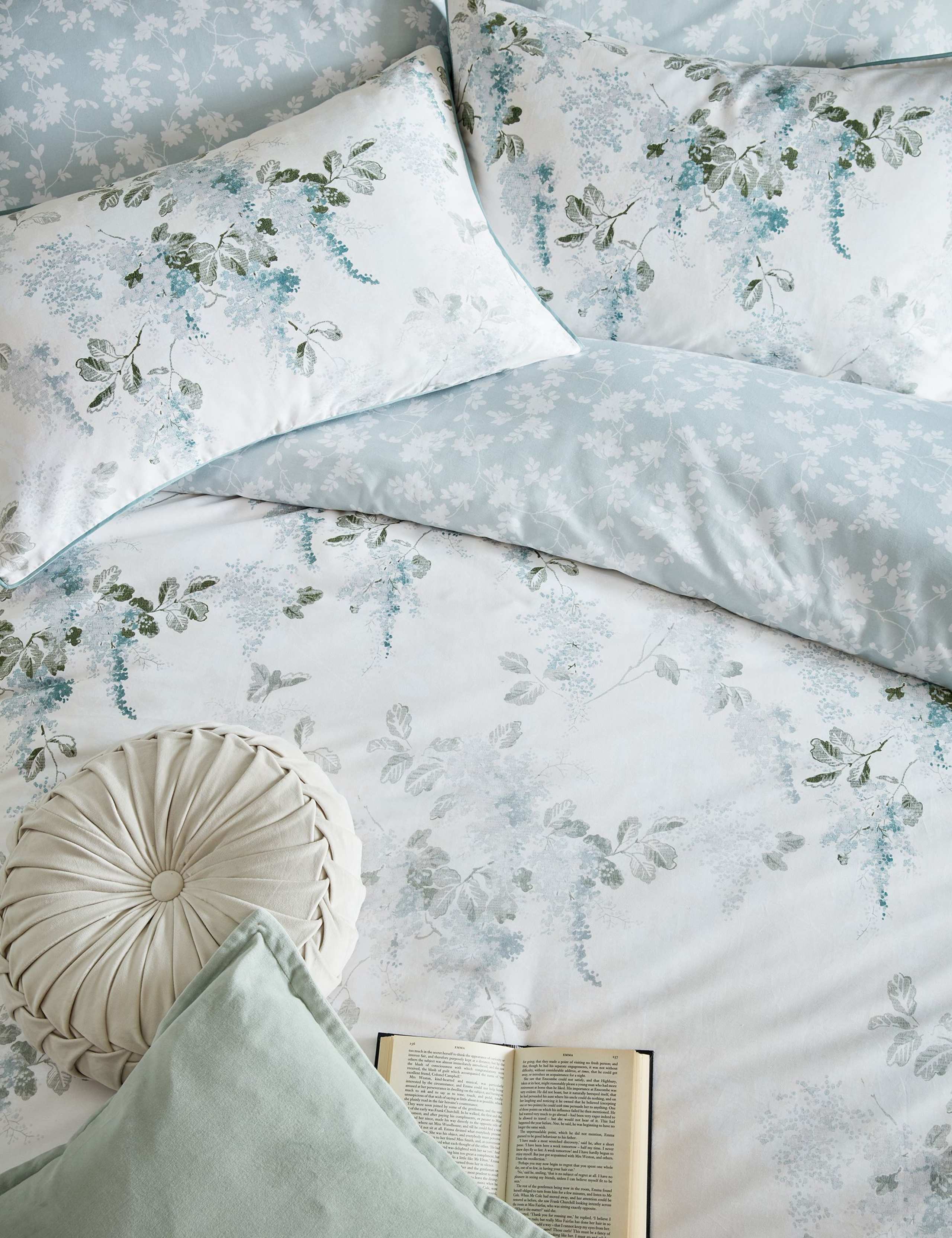 Pure Cotton Mirabelle Reversible Bedding Set 4 of 6