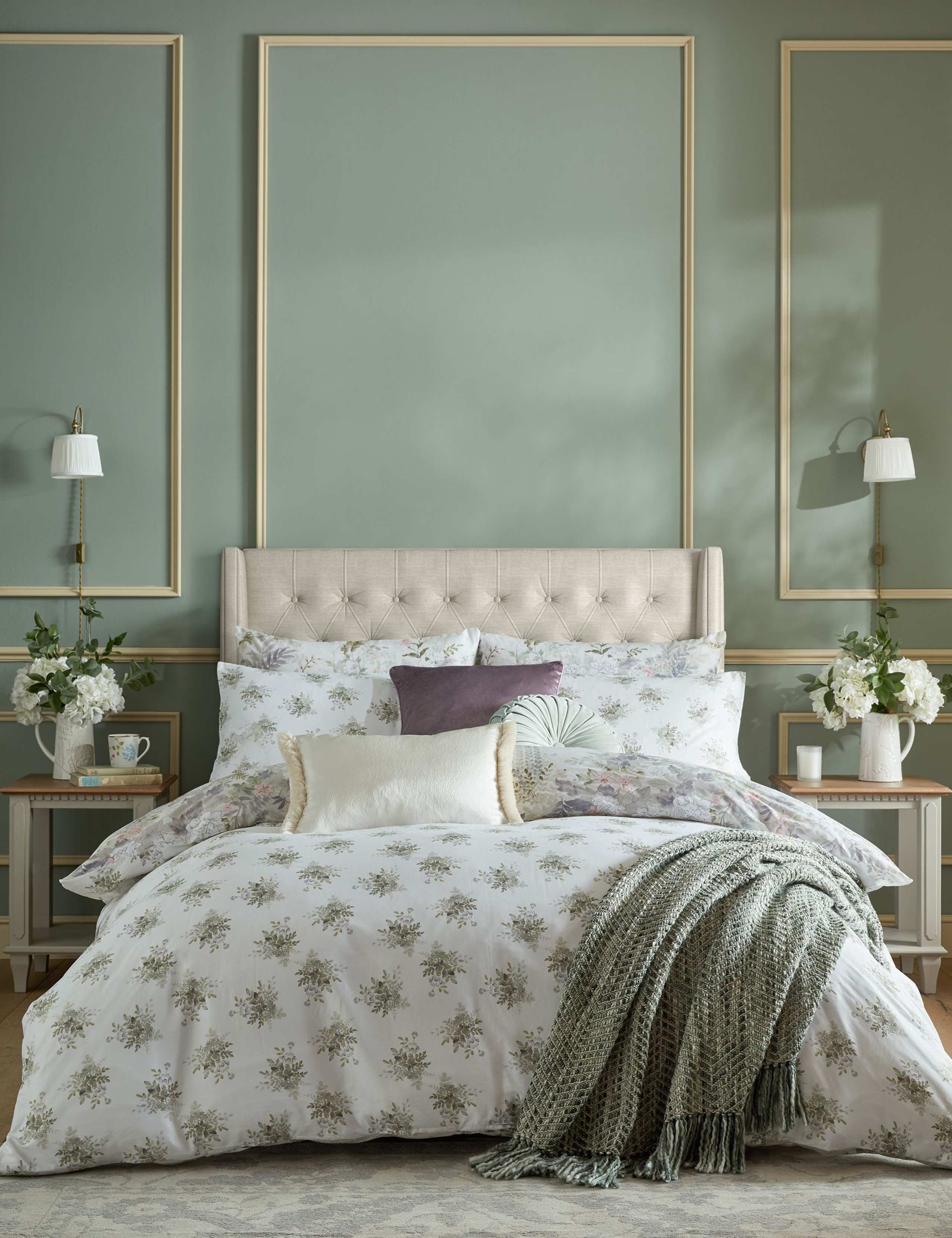 Pure Cotton Linlithgow Floral Bedding Set 3 of 7