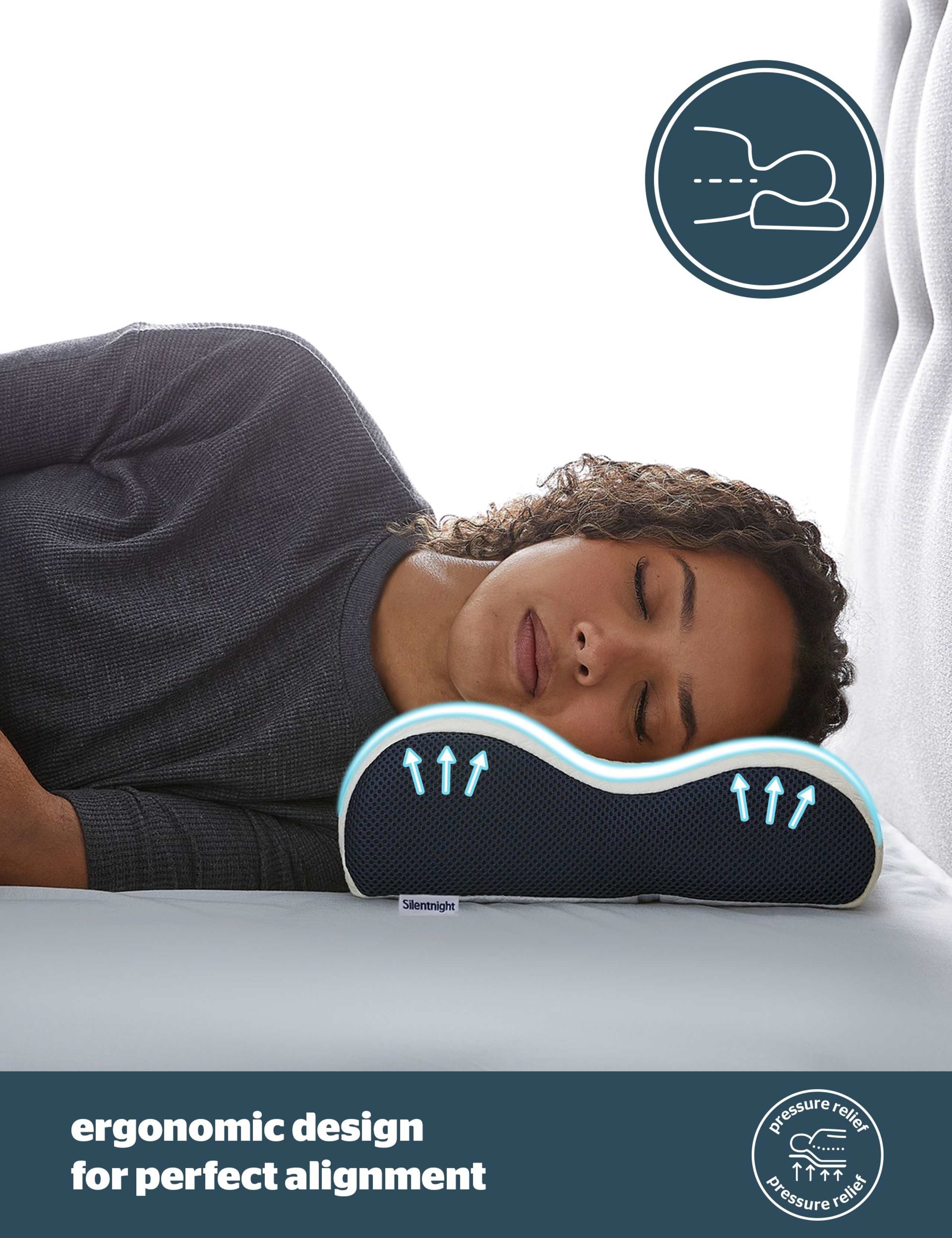 Memory Foam Sleep Therapy Contour Support Pillow 4 of 8