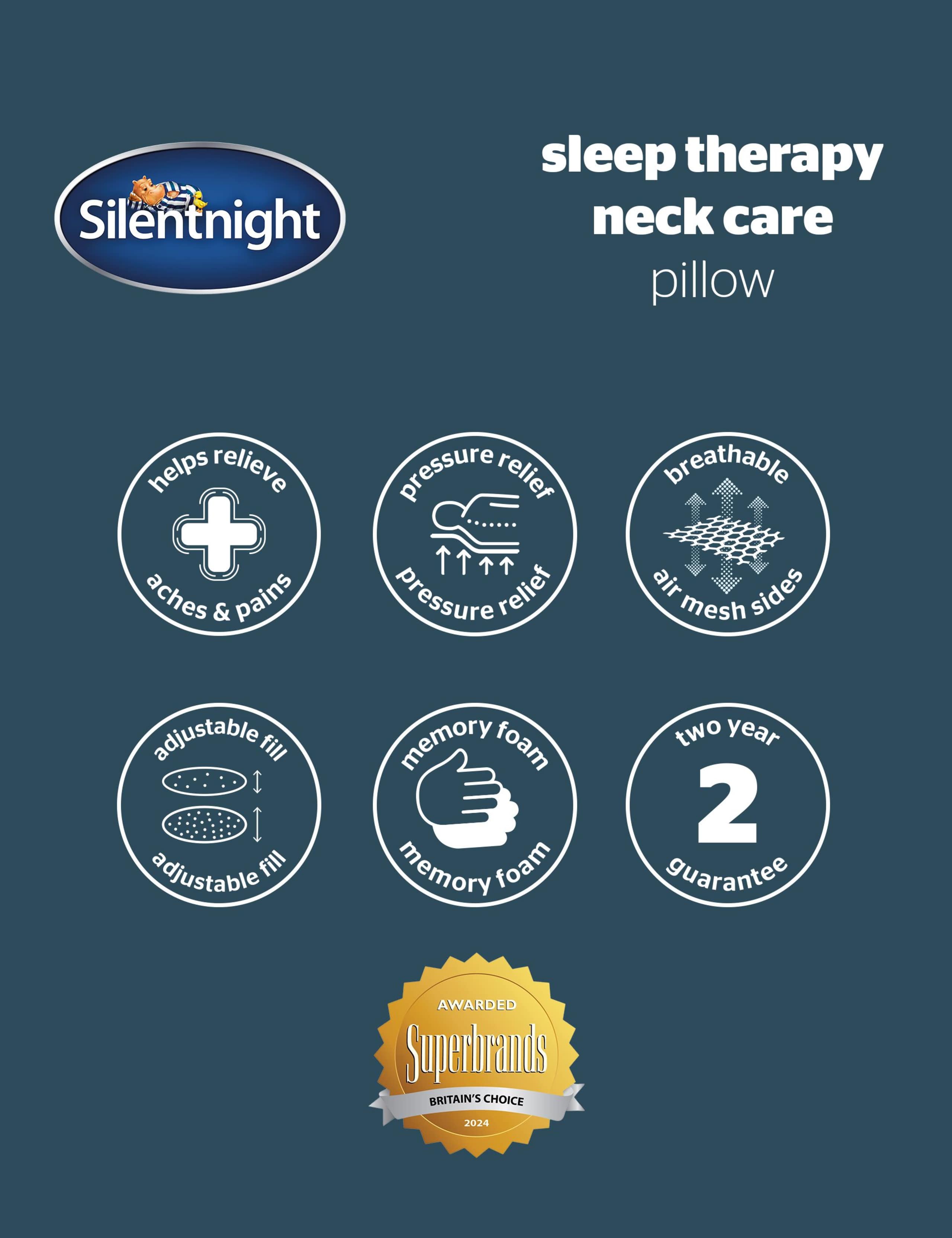 Memory Foam Sleep Therapy Neck Care Pillow 7 of 7