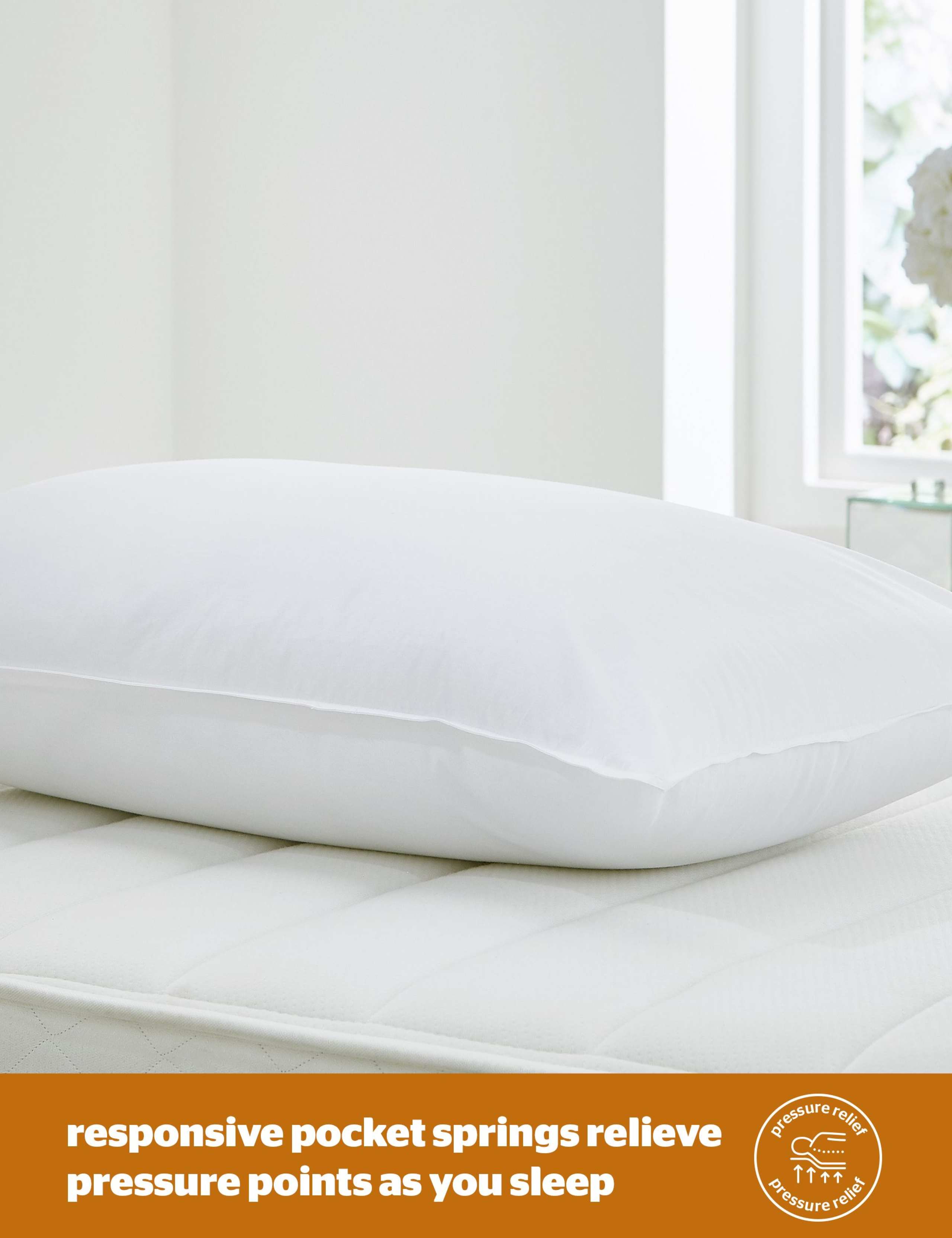 Luxury Pocket Sprung Pure Cotton Pillow 2 of 7