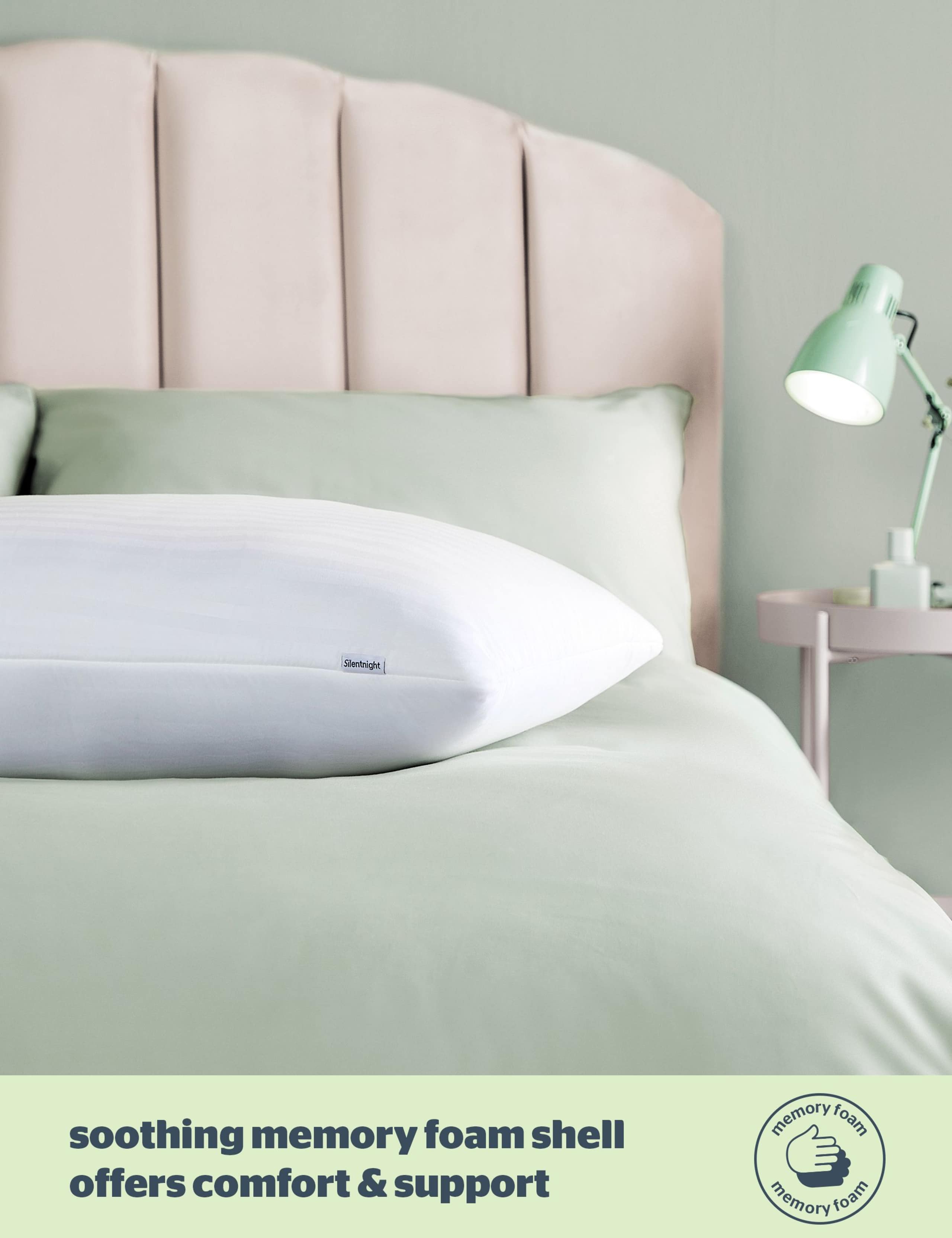 2 Pack Anti-Allergy Memory Foam Shell Pillows 4 of 9