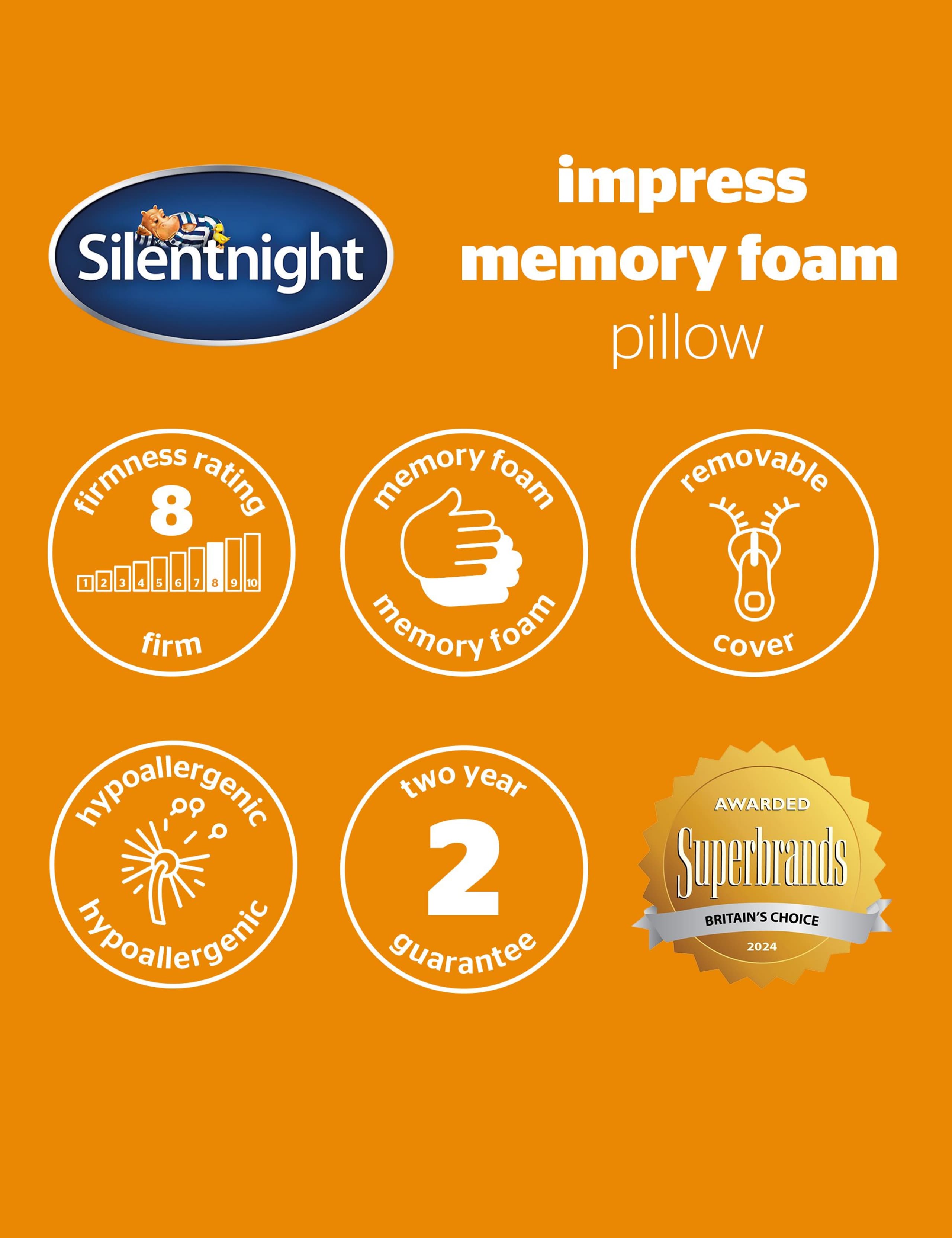 Memory Foam Impress Deluxe Firm Pillow 6 of 6