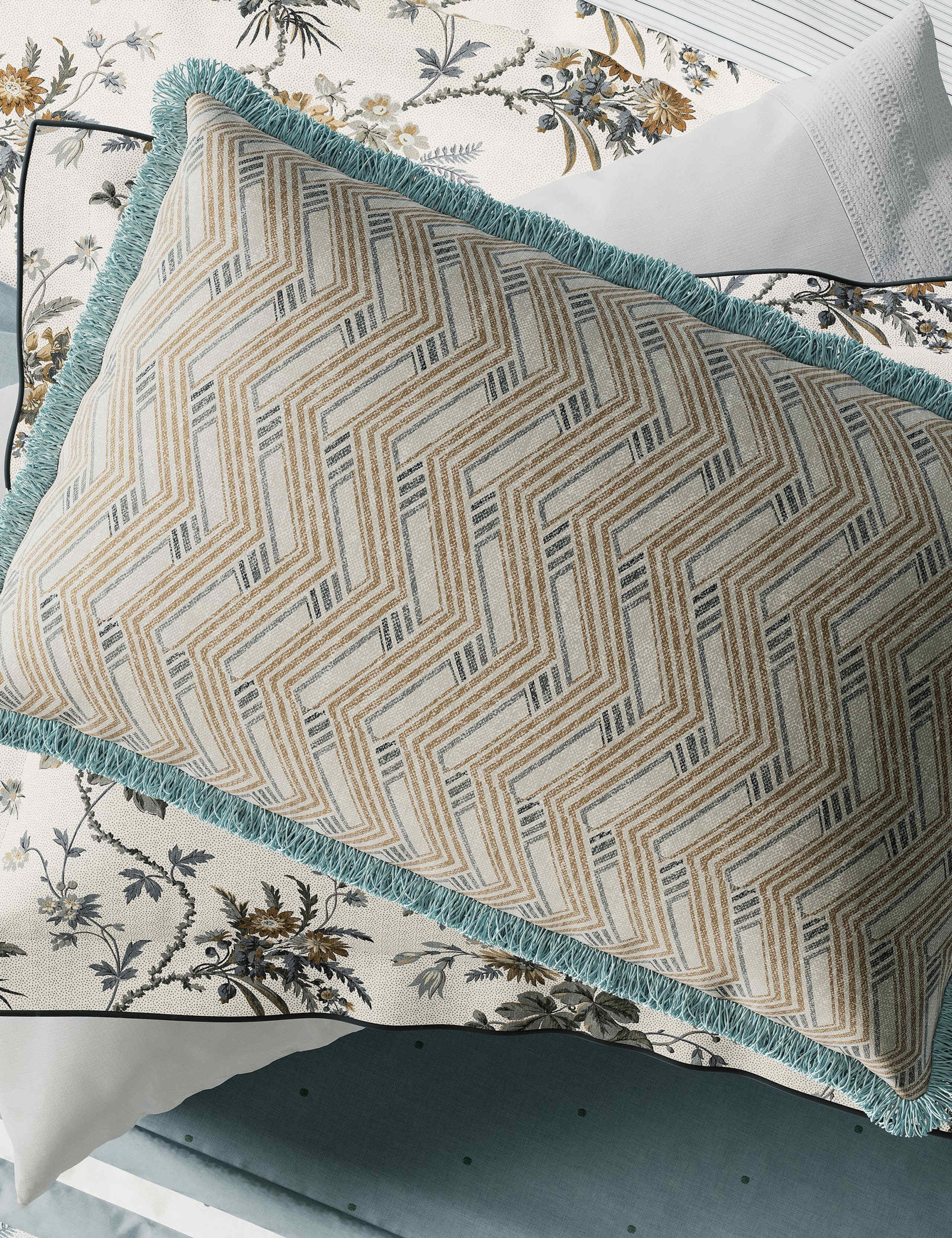 Sybil Herringbone Square Cushion 2 of 4