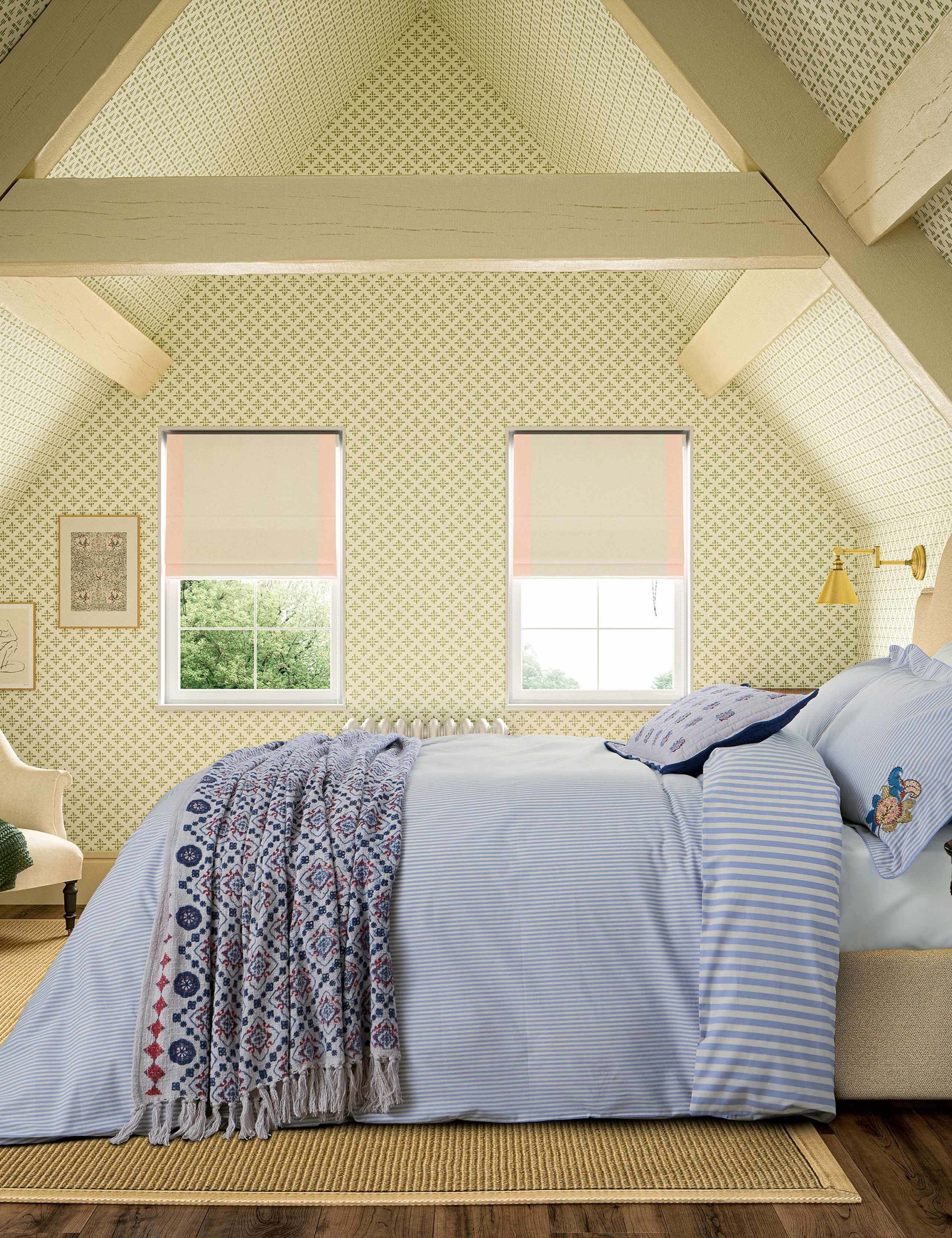 Country Tiles Pure Cotton Geometric Throw 3 of 4