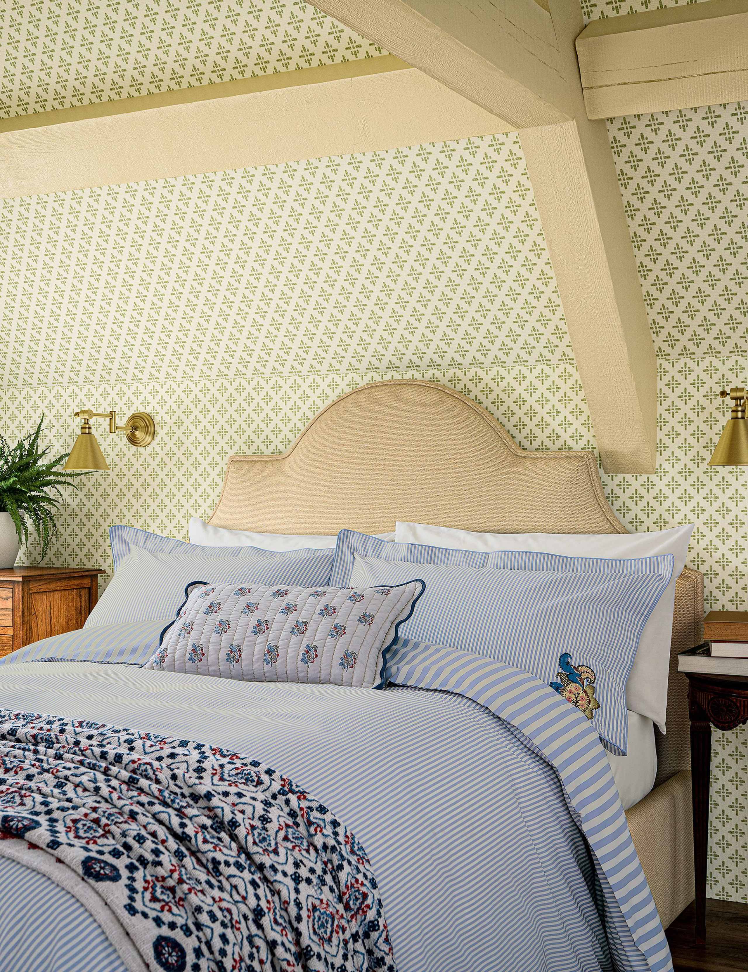 Country Tiles Pure Cotton Geometric Throw 4 of 4