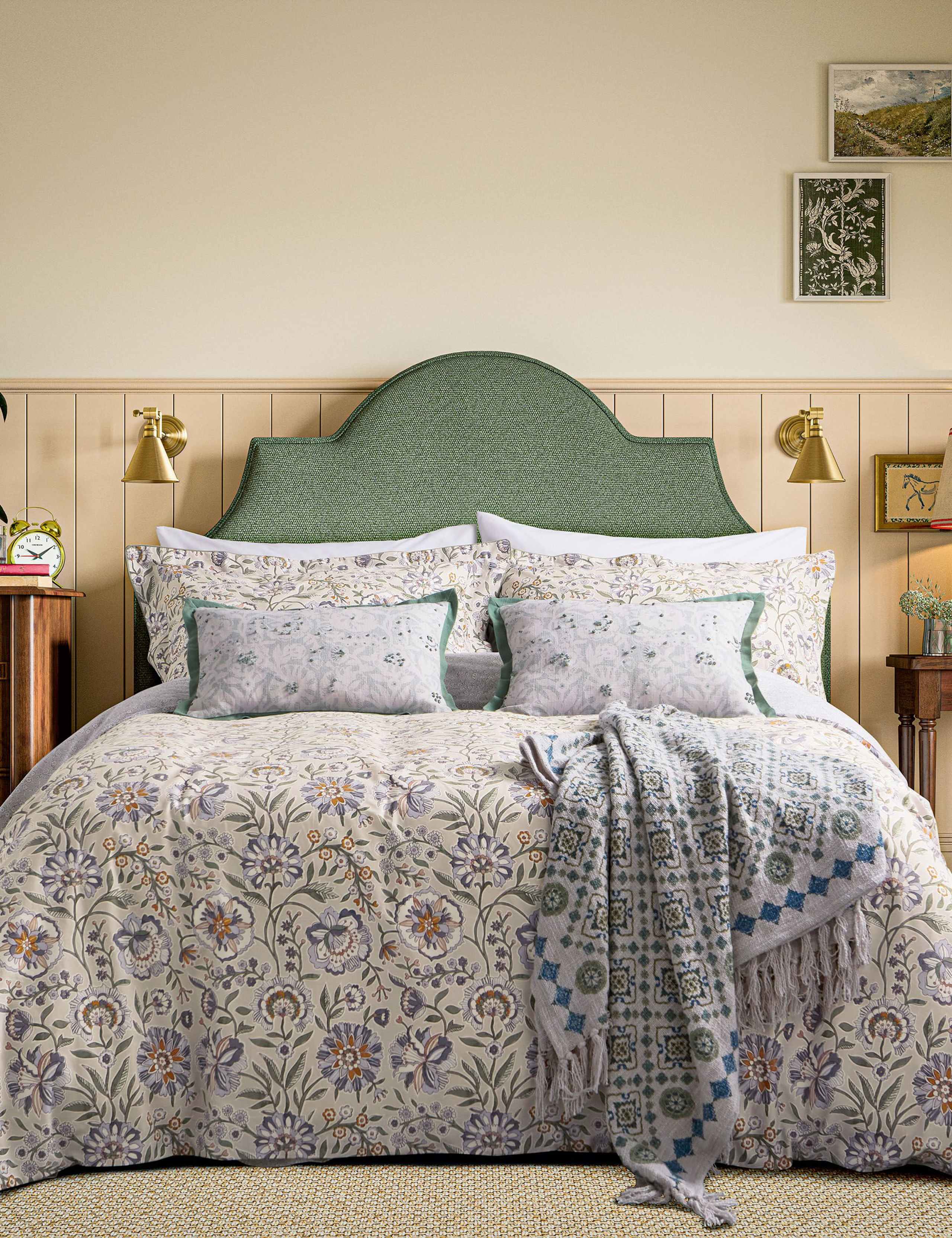Country Tiles Pure Cotton Geometric Throw 4 of 5