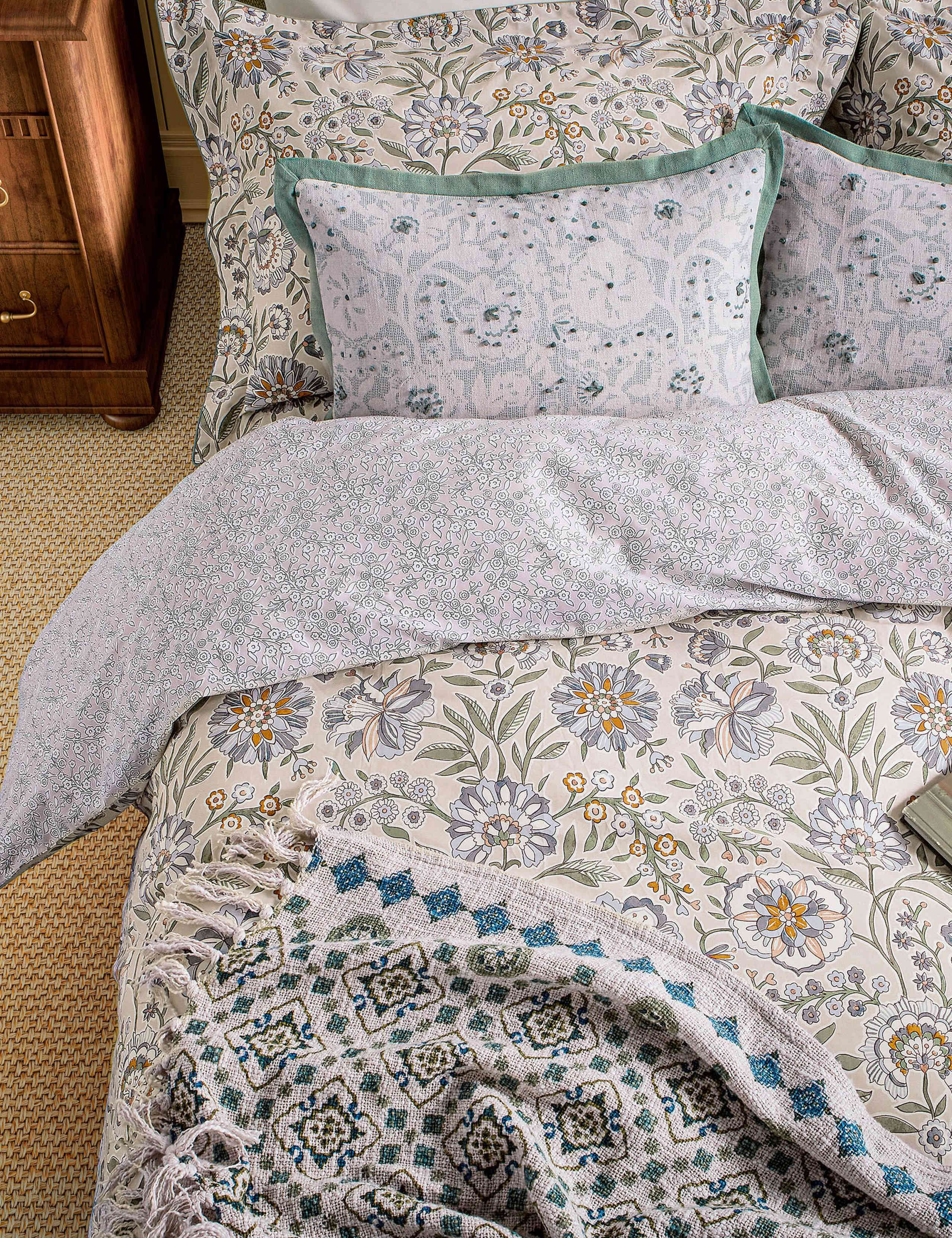 Country Tiles Pure Cotton Geometric Throw 5 of 5