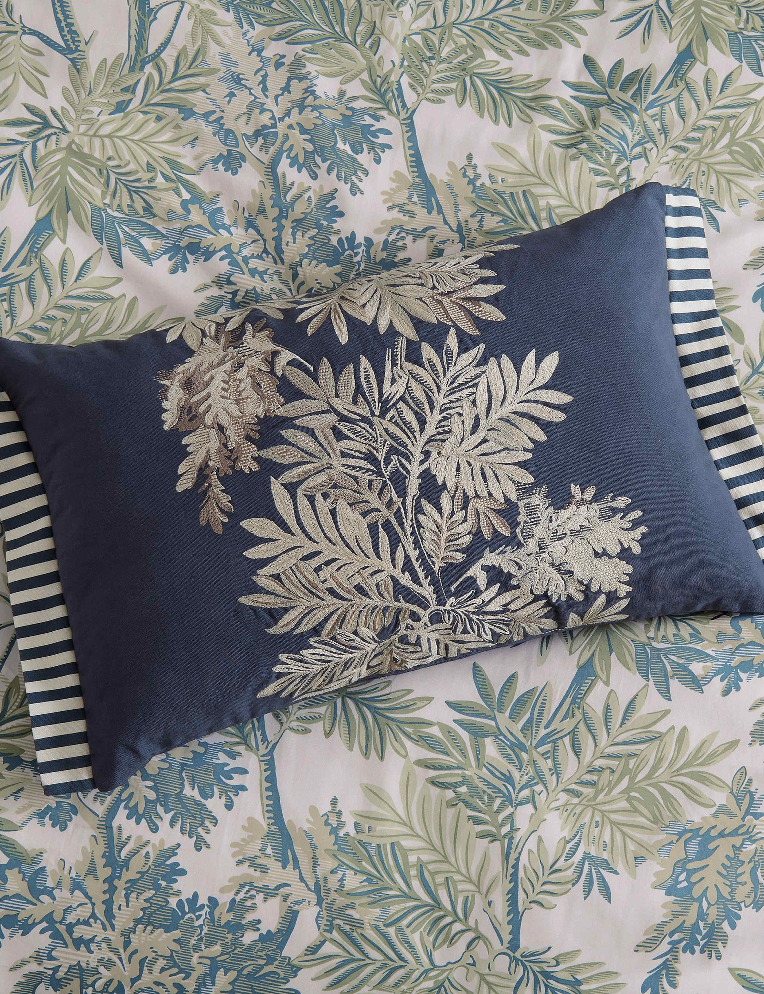 Tapestry Tree & Striped Square Cushion 3 of 5