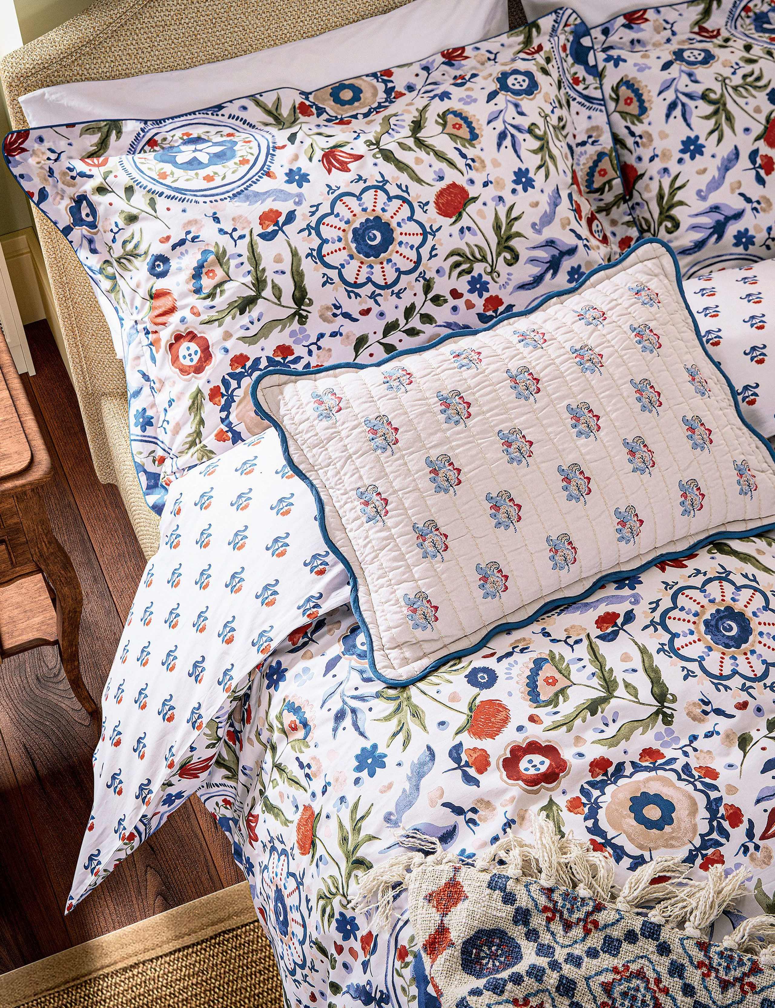 Floral Festival Quilted Cushion 4 of 4