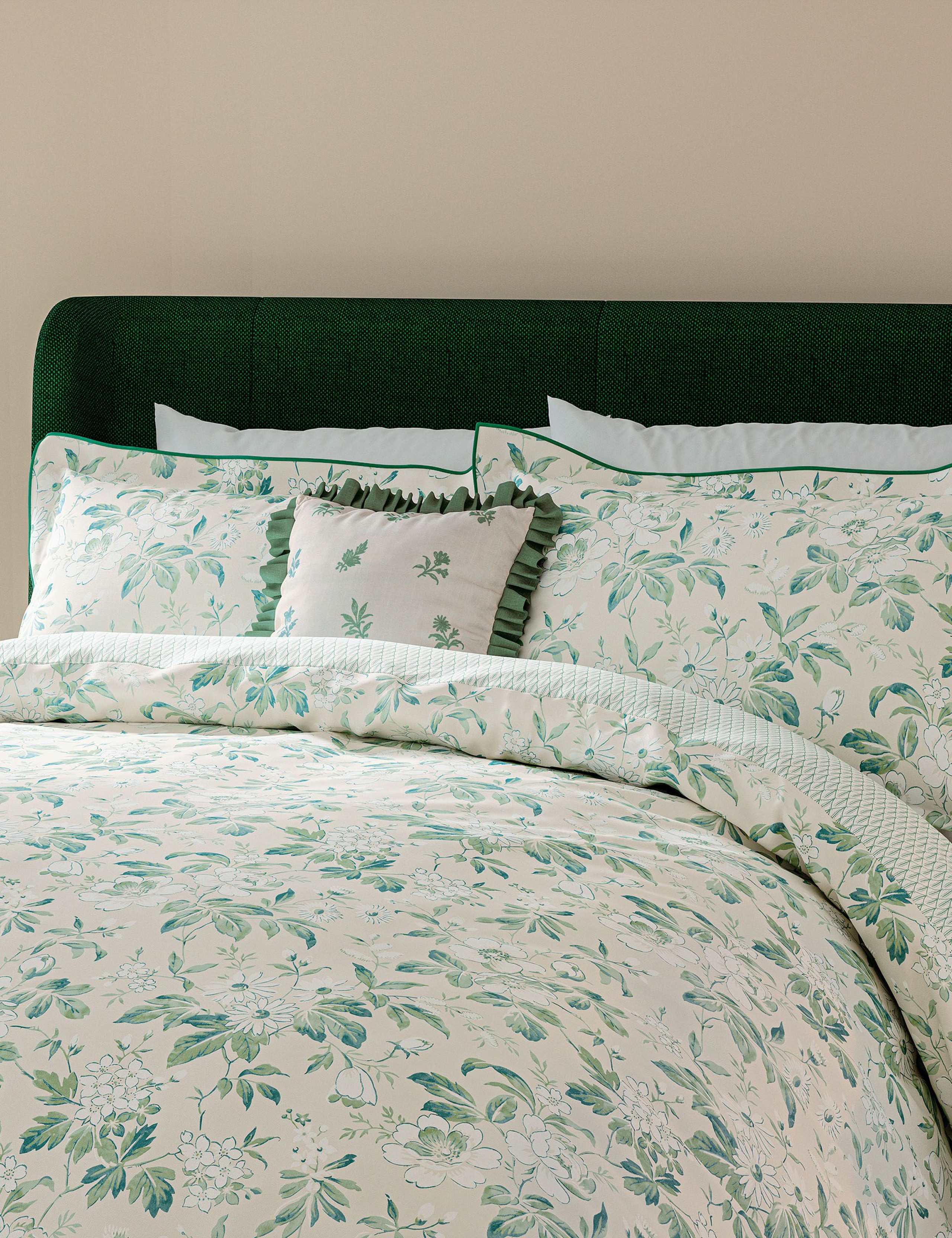 Verdant Bouquet Frill Square Cushion 3 of 4