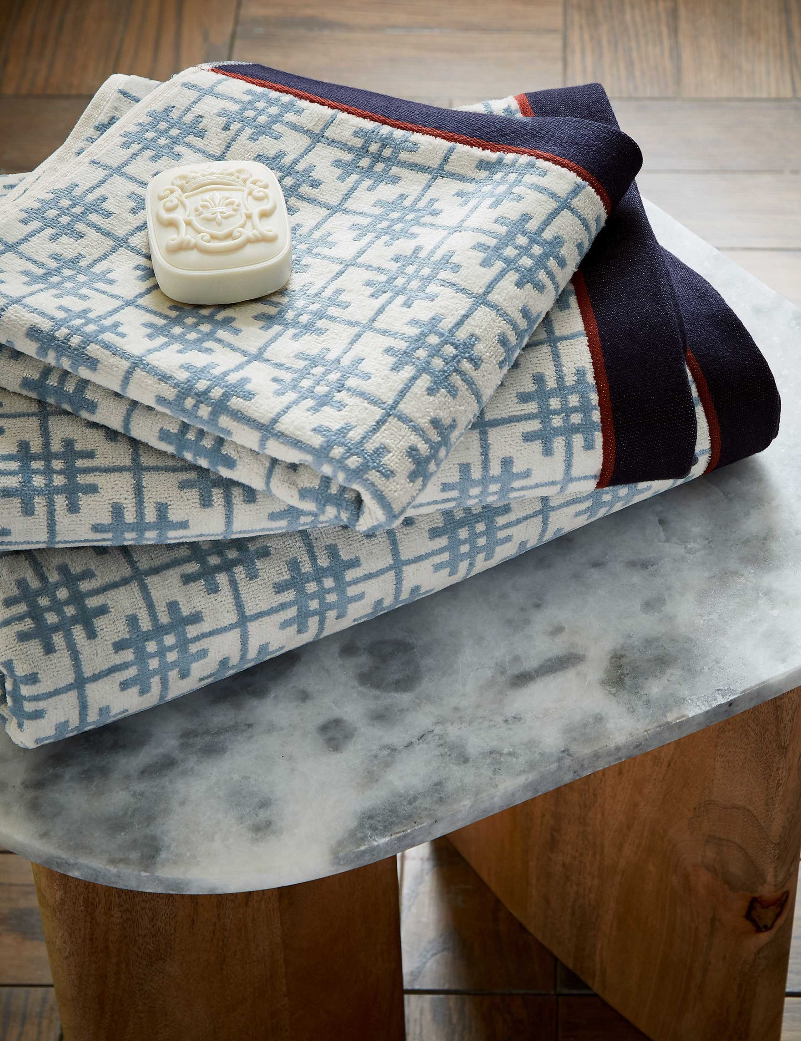 Pure Cotton Emmeline Checked Towel 1 of 2
