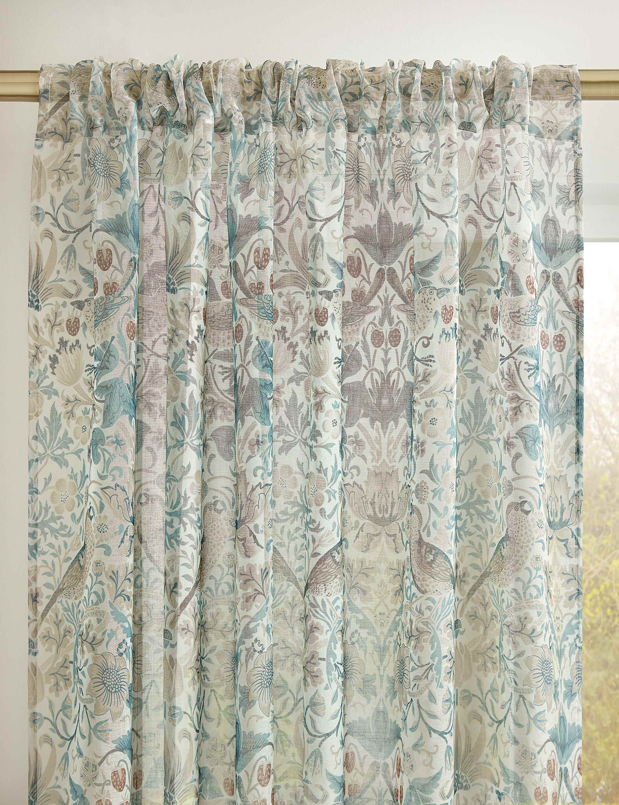 Strawberry Thief Voile Panel Curtains 2 of 2