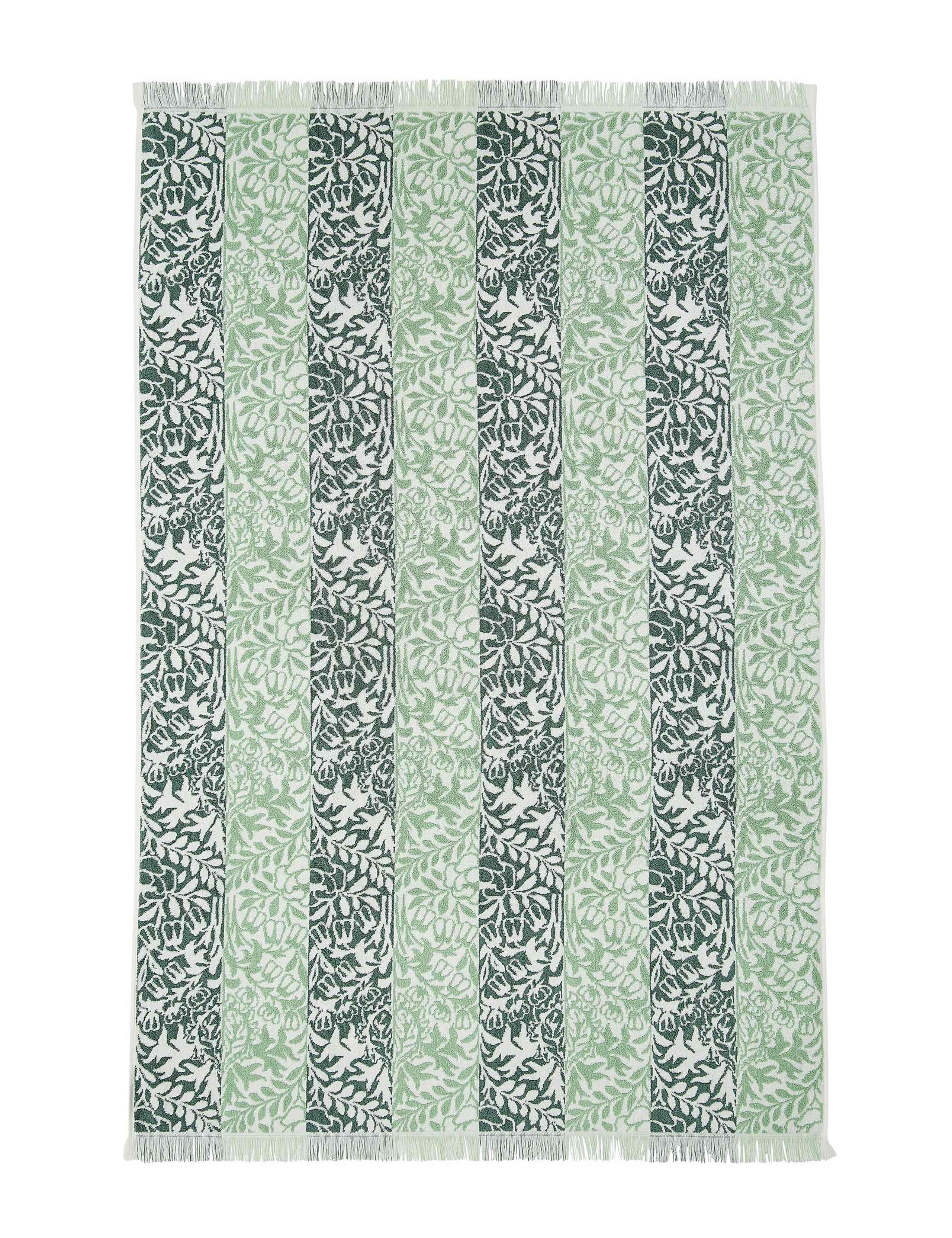 Pure Cotton Striped Floral Towel 5 of 7