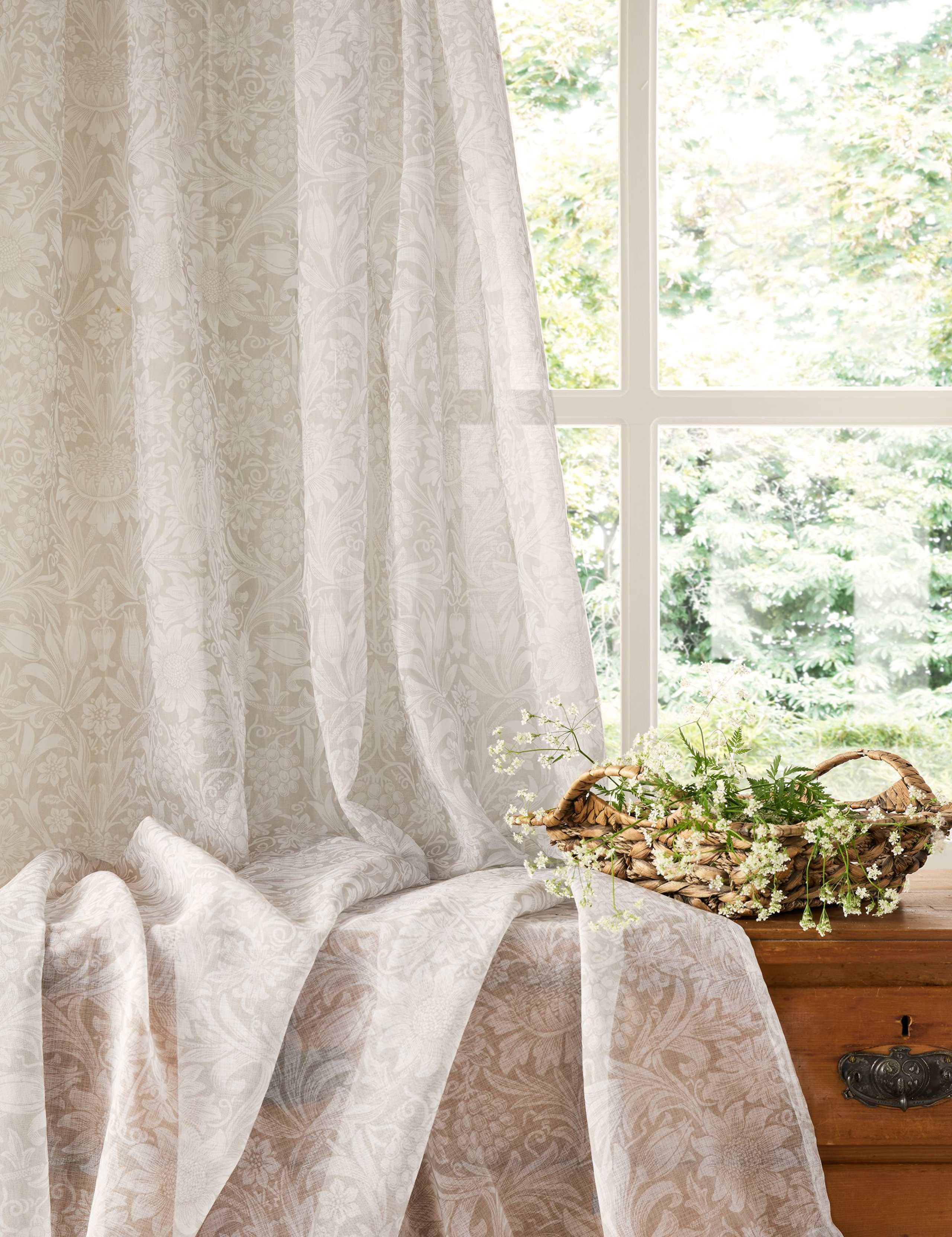Sunflower Voile Panel Curtains 1 of 2