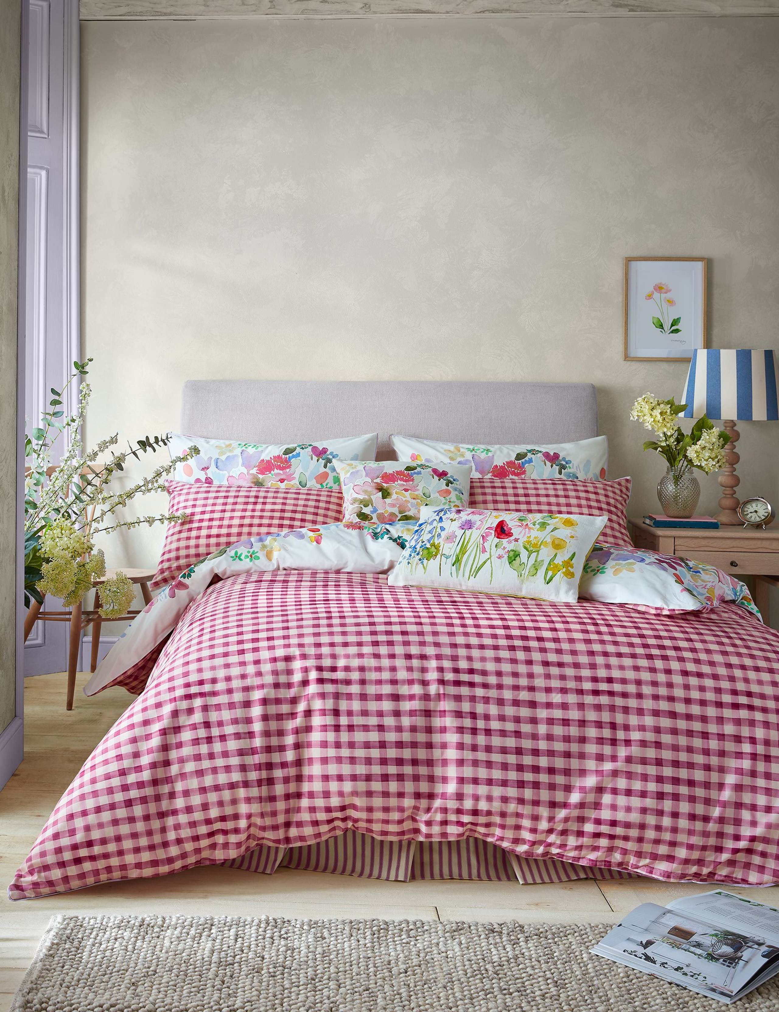 Pure Cotton Floral Rectangular Cushion 2 of 2