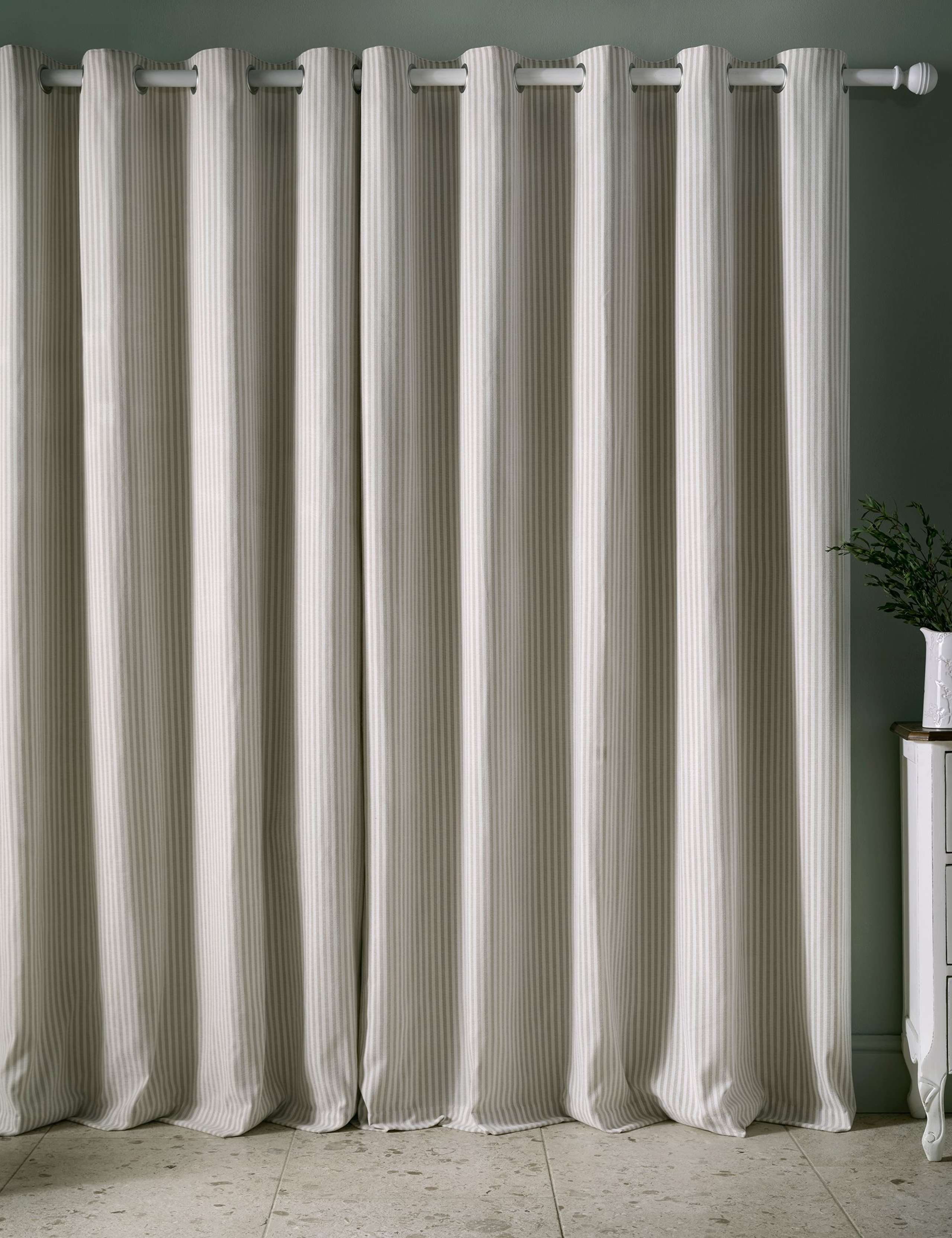 Cornish Chenille Striped Eyelet Curtains 2 of 3