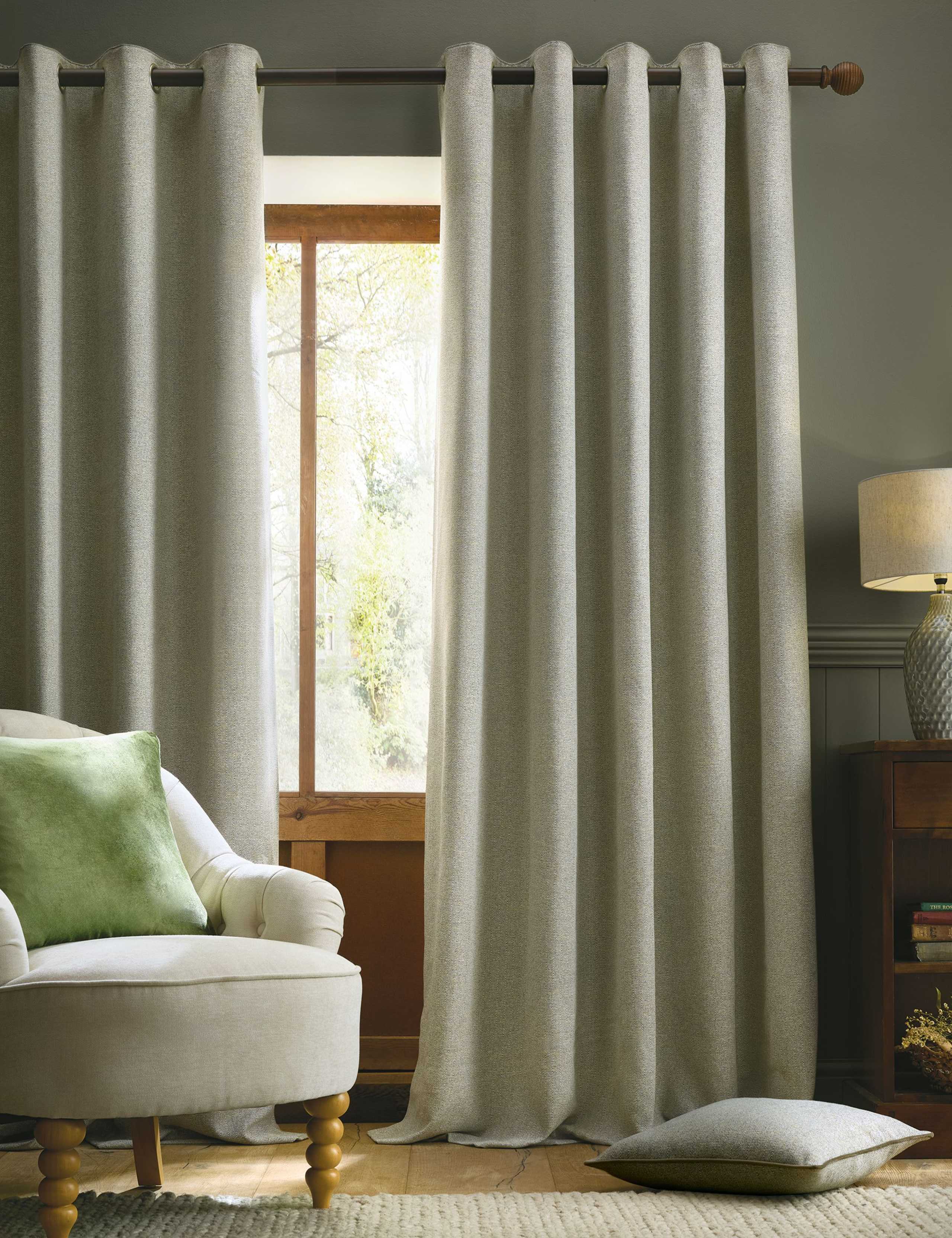 Milbourne Herringbone Eyelet Curtains 1 of 5