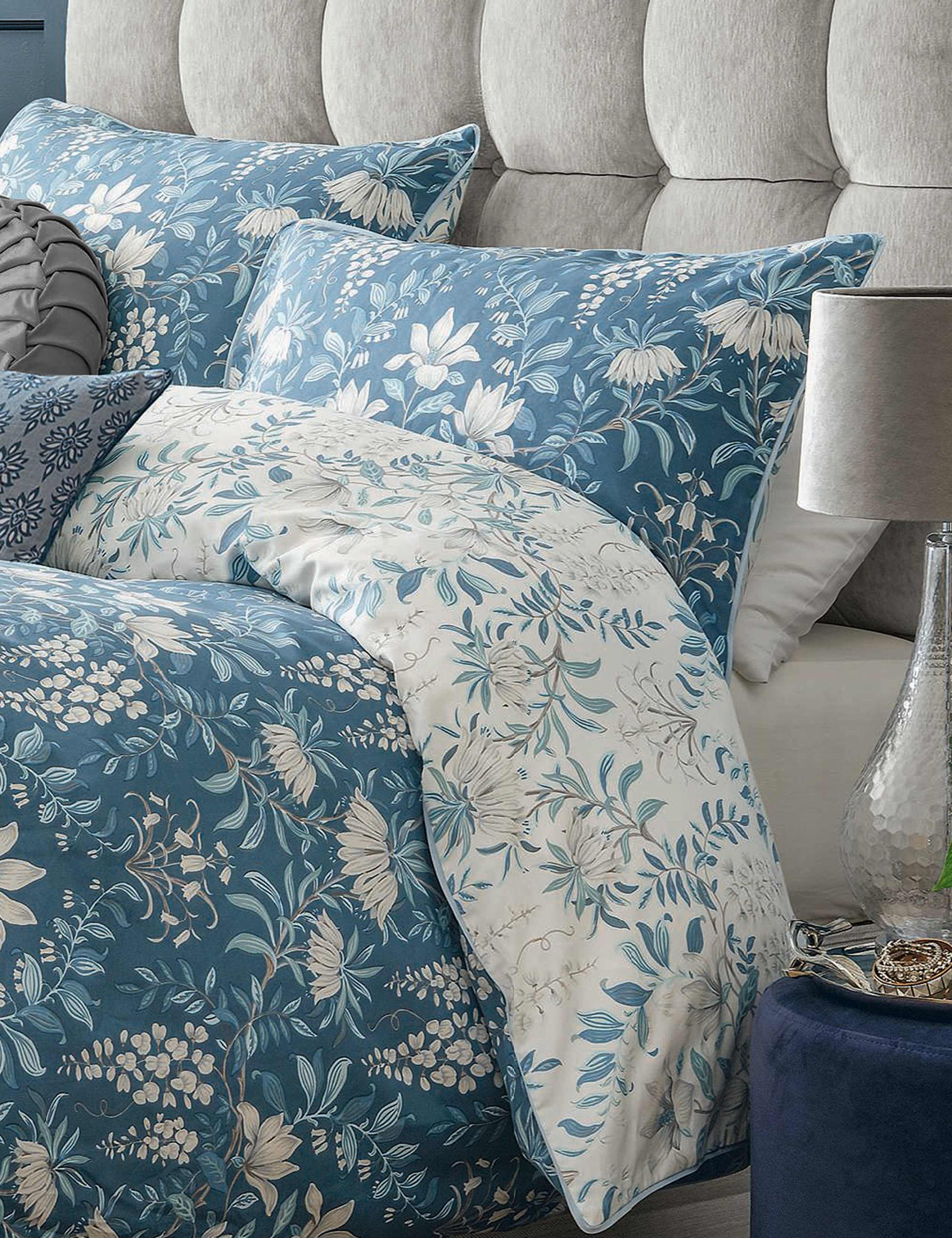 2 Pack Pure Cotton Sateen Parterre Pillowcases 1 of 2