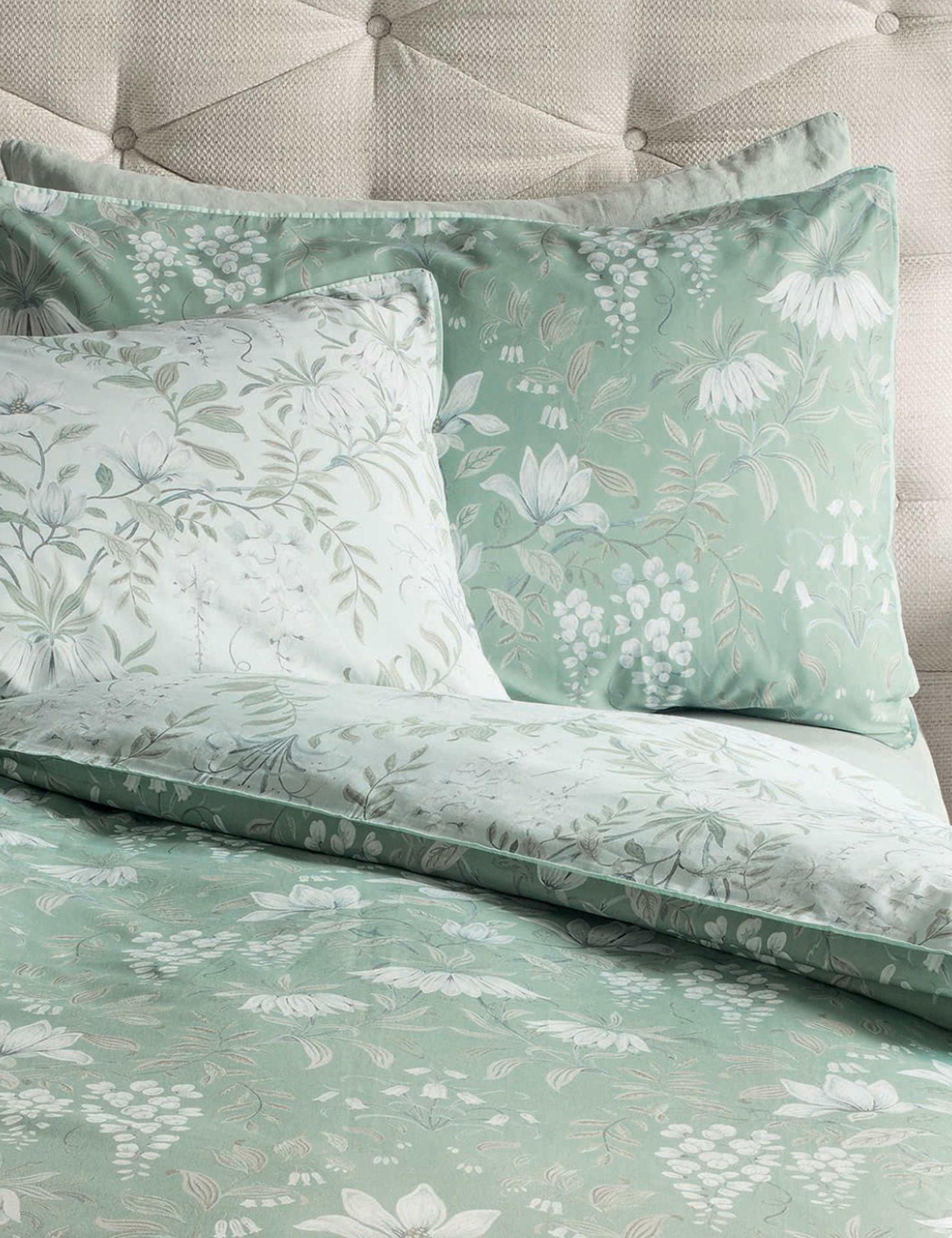 2pk Pure Cotton Sateen Parterre Pillowcases 1 of 2