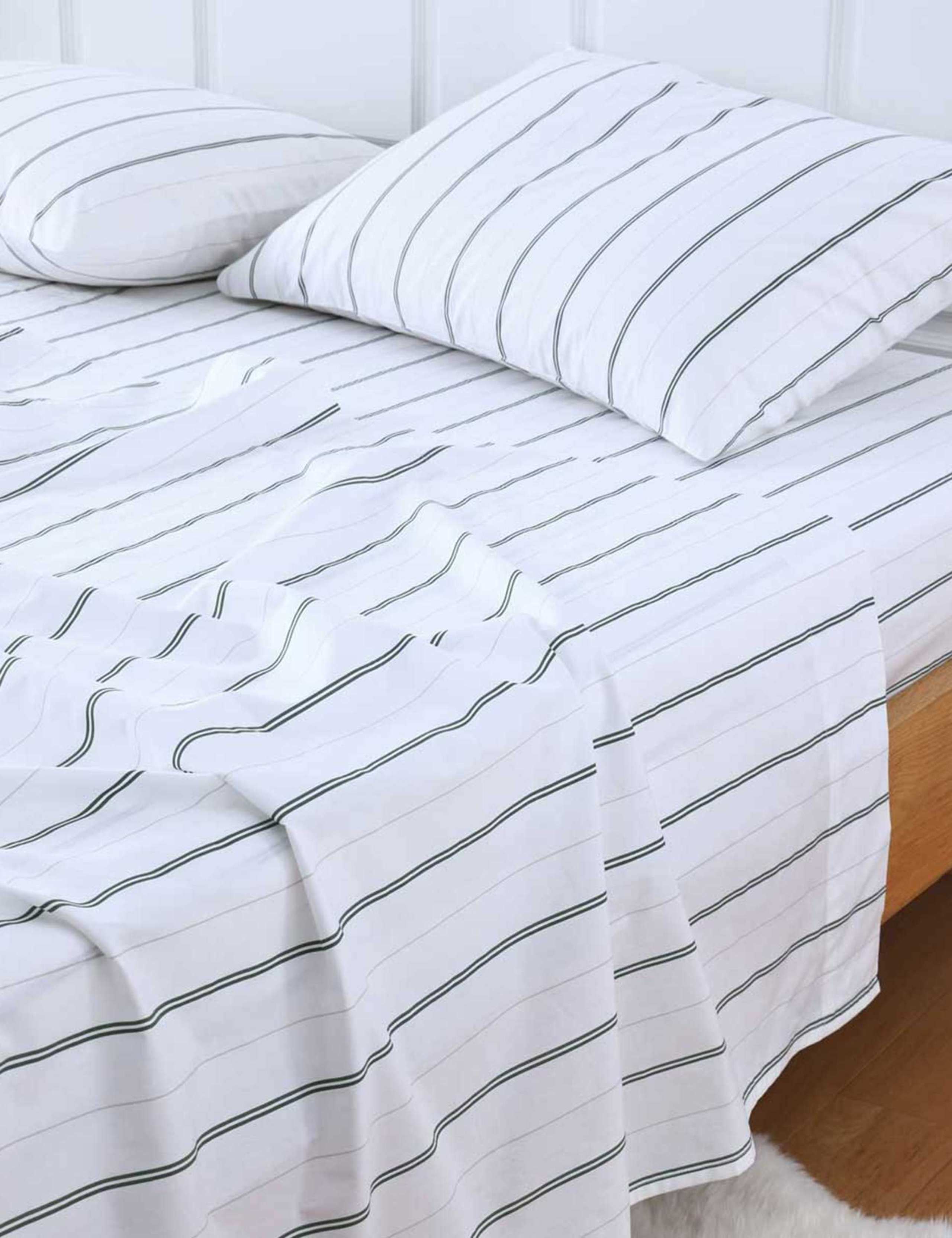 Pure Cotton Cape Leaf Fitted Sheet Set 2 of 4