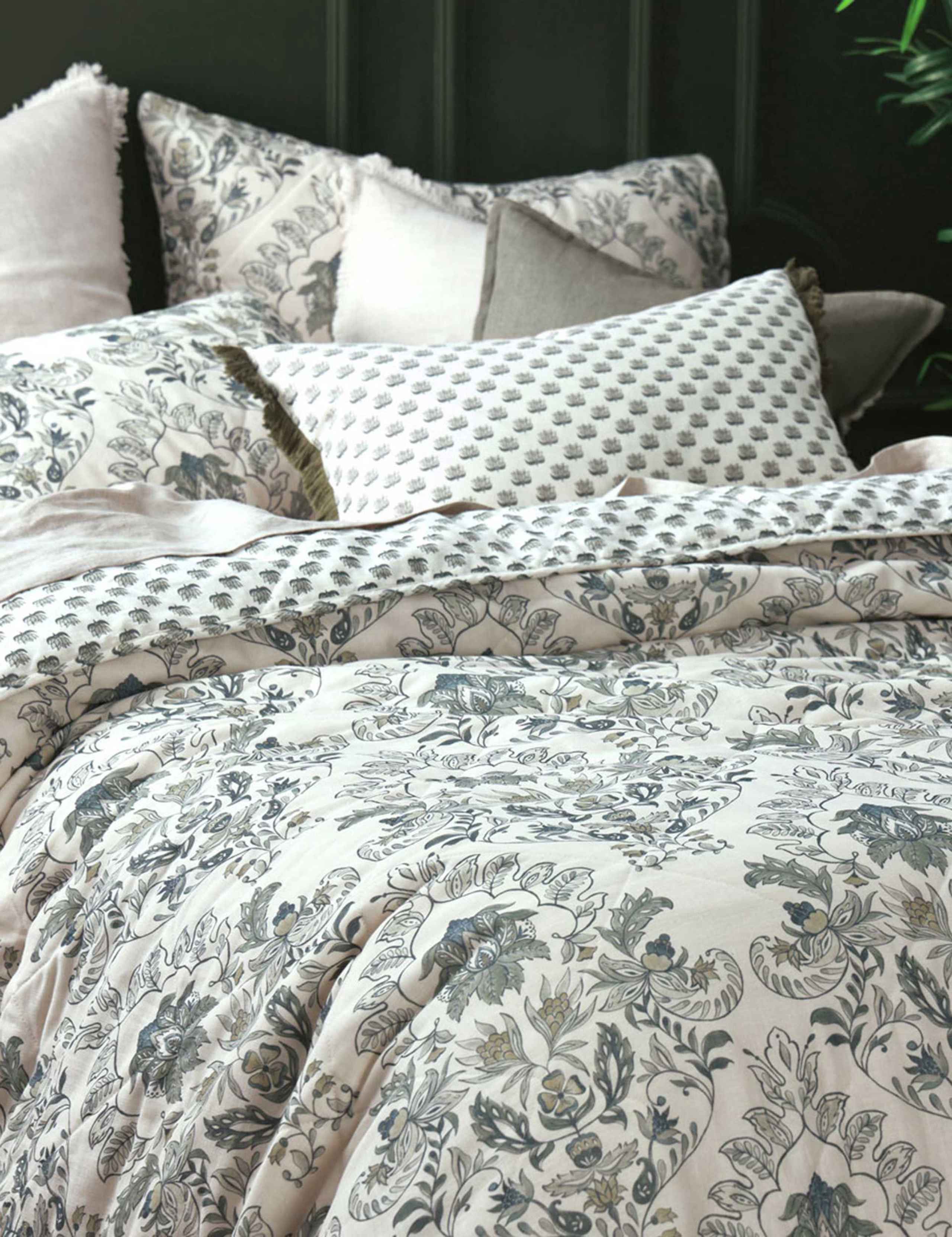 Cotton Rich Jovany Bedspread Set with Linen 3 of 4