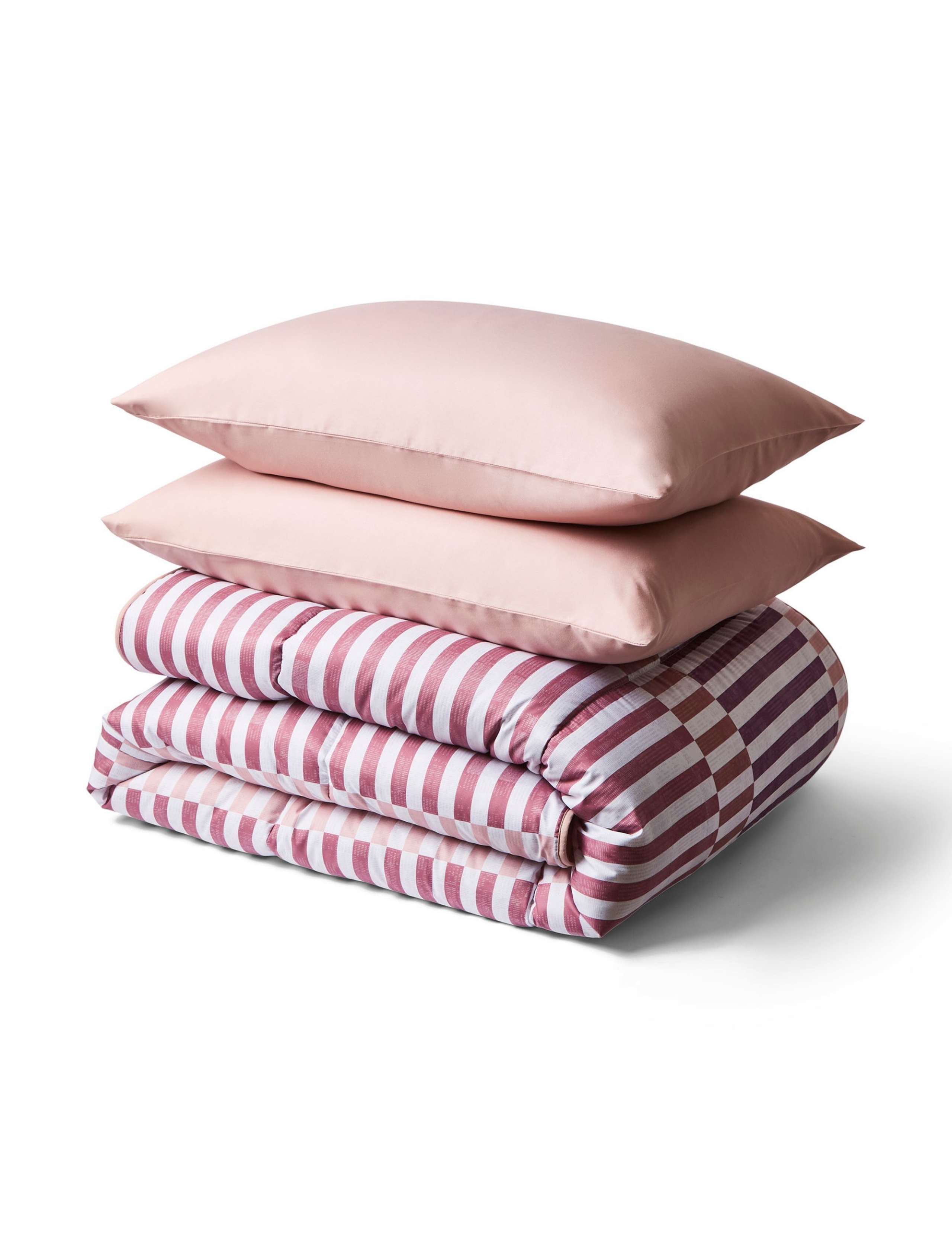 Rosy Stripes 10.5 Tog Coverless Duvet Set 3 of 6