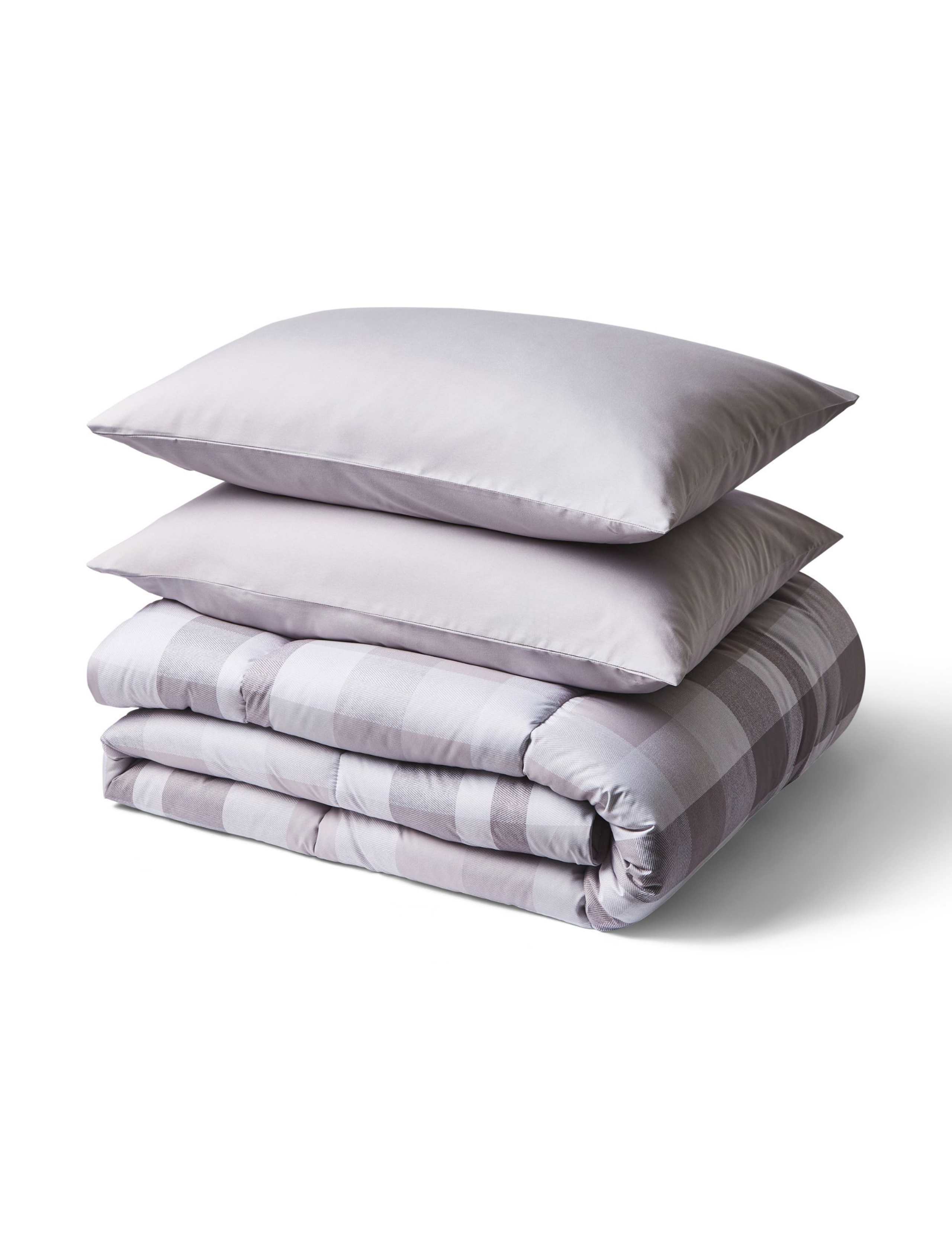 Checked 10.5 Tog Coverless Duvet Set 3 of 6