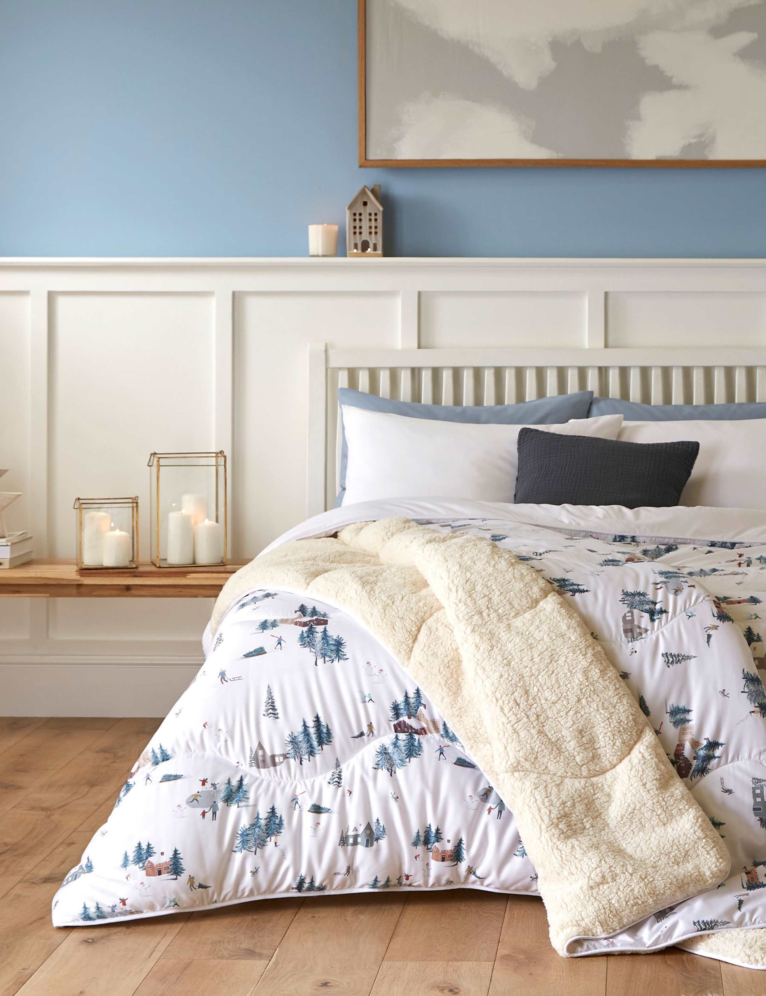 Cosy Fleece Winter Wonderland Throw 2 of 4