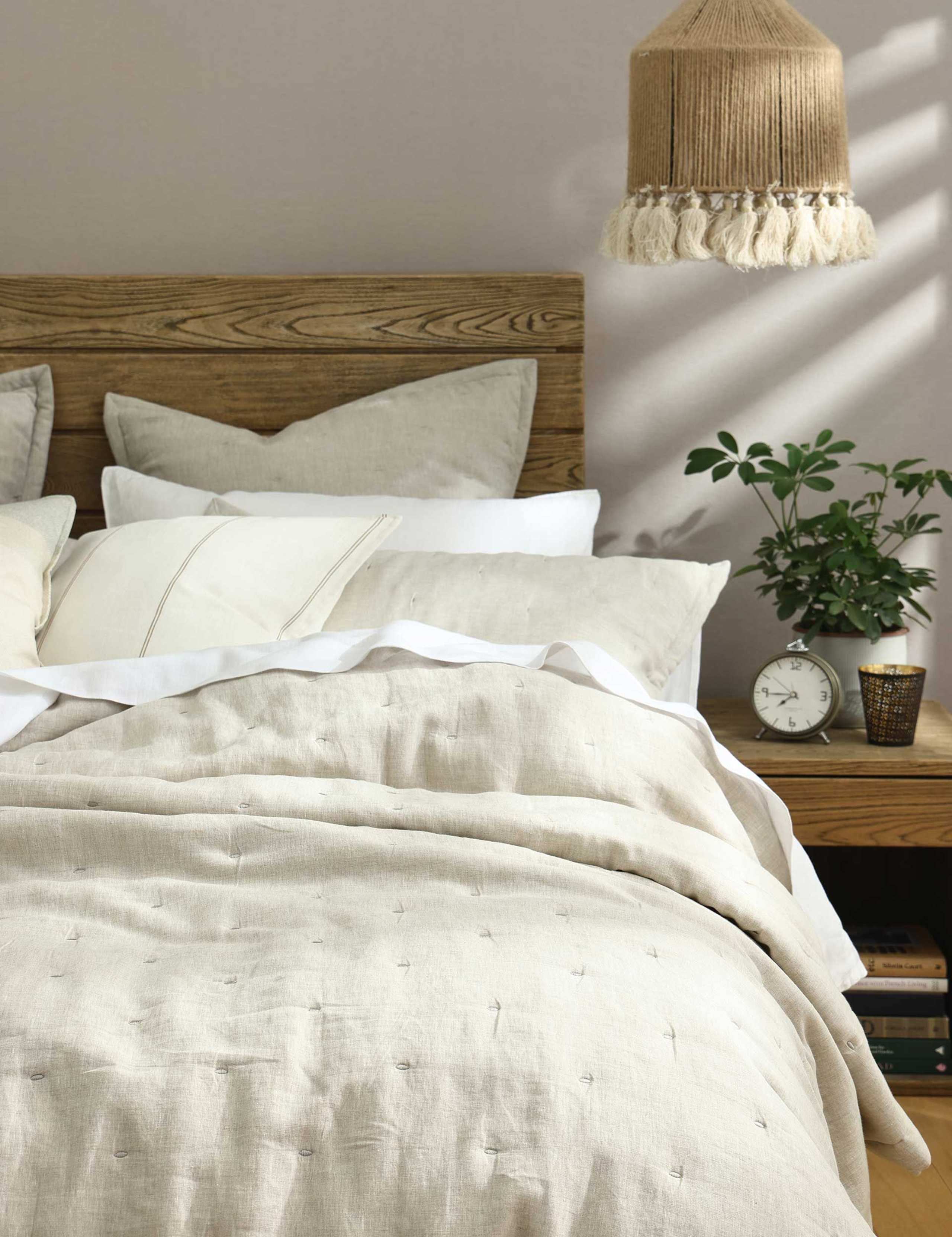 Pure Linen Laundered Bedspread Set 3 of 3