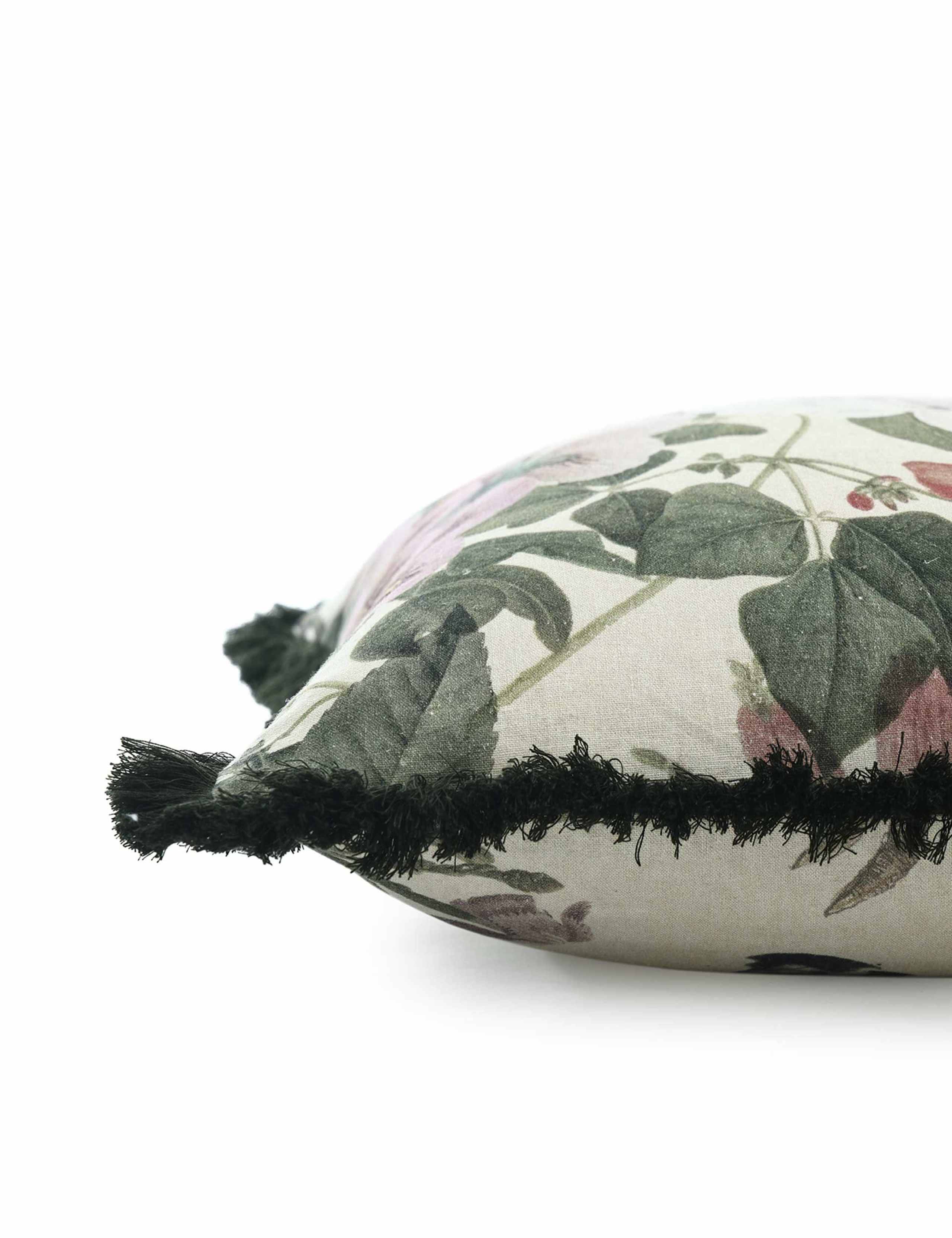 Cotton Linen Blend Viola Bolster Cushion 3 of 3