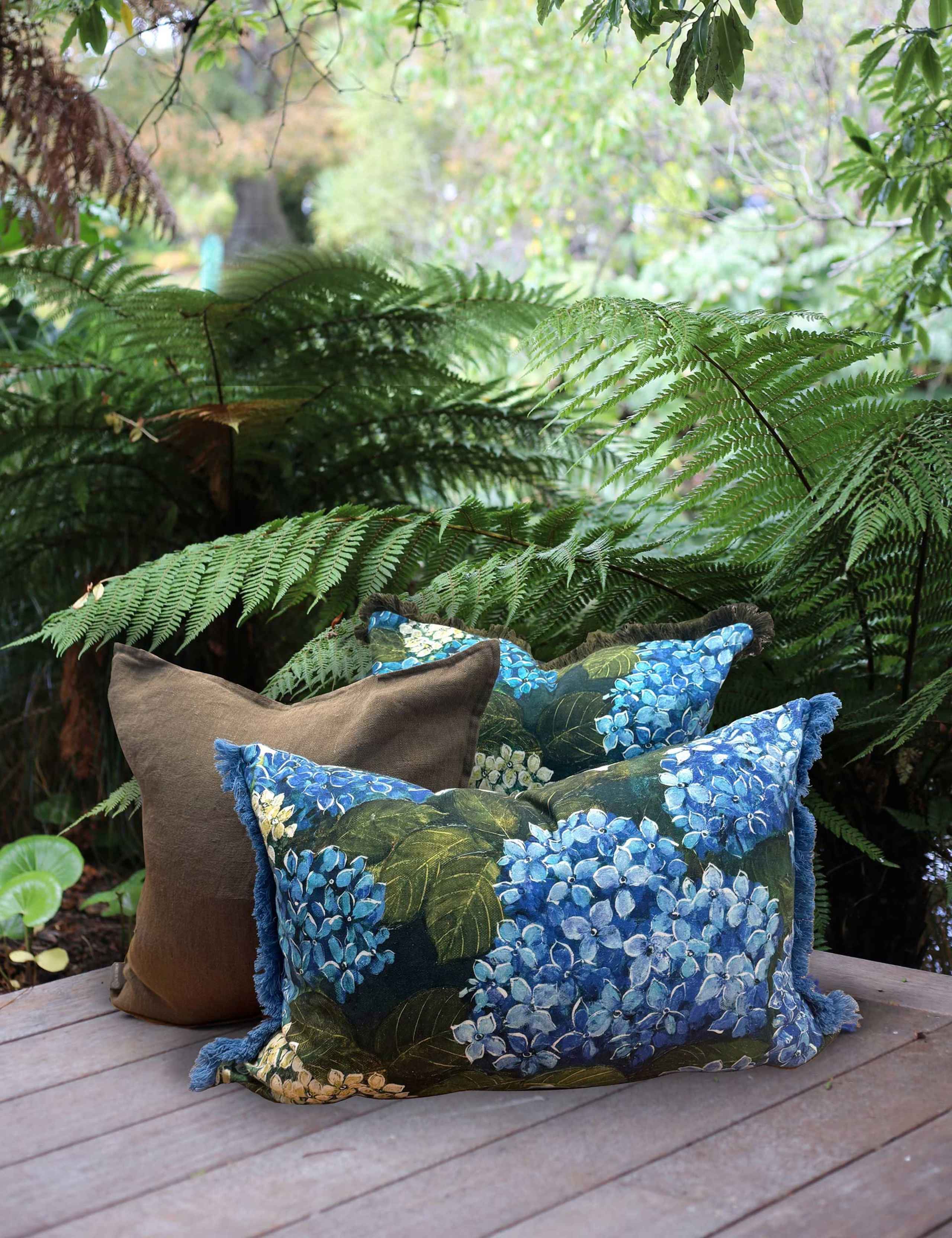 Cotton Linen Blend Matilda Fringed Cushion 2 of 4