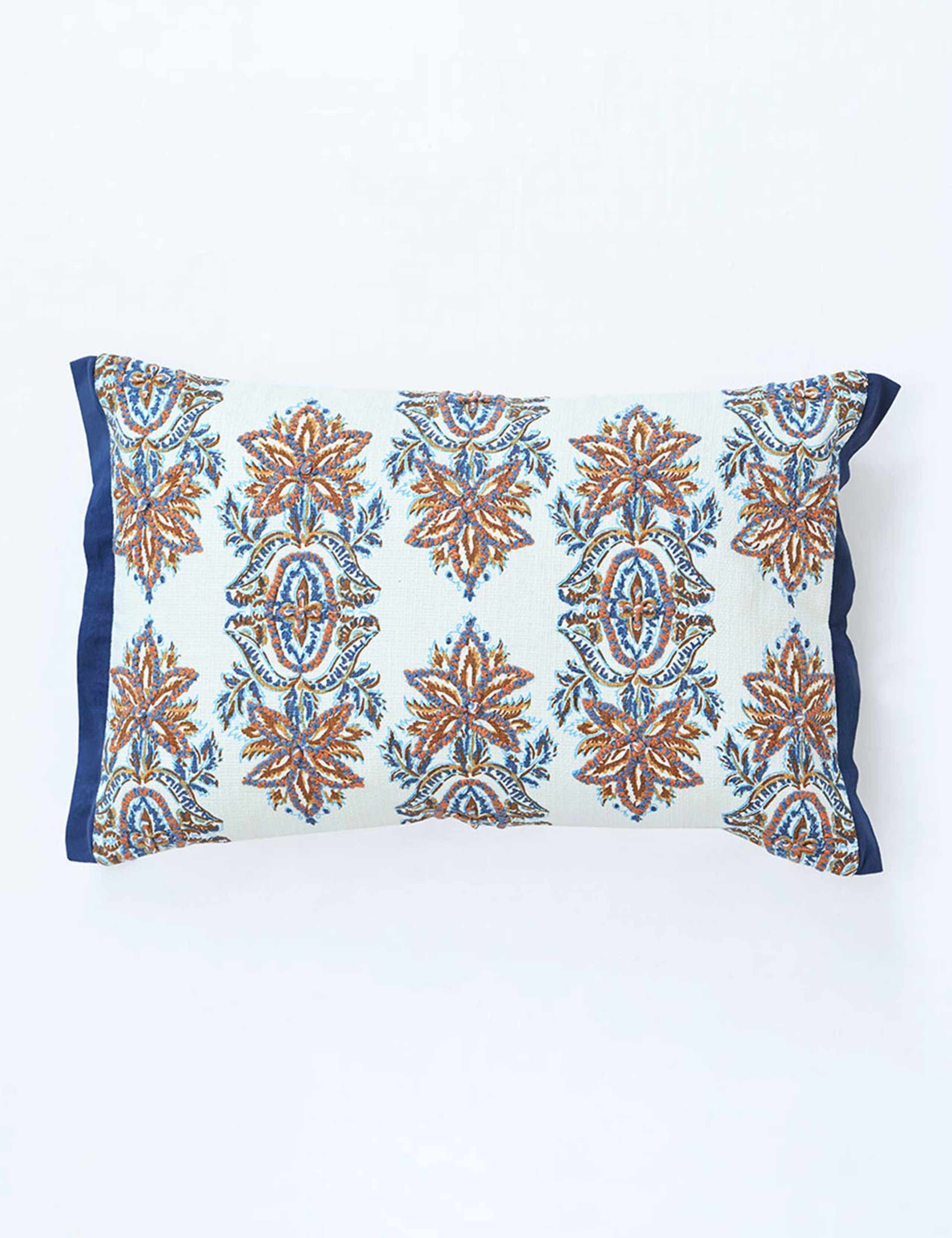Pure Cotton Eadi Bolster Cushion 1 of 3