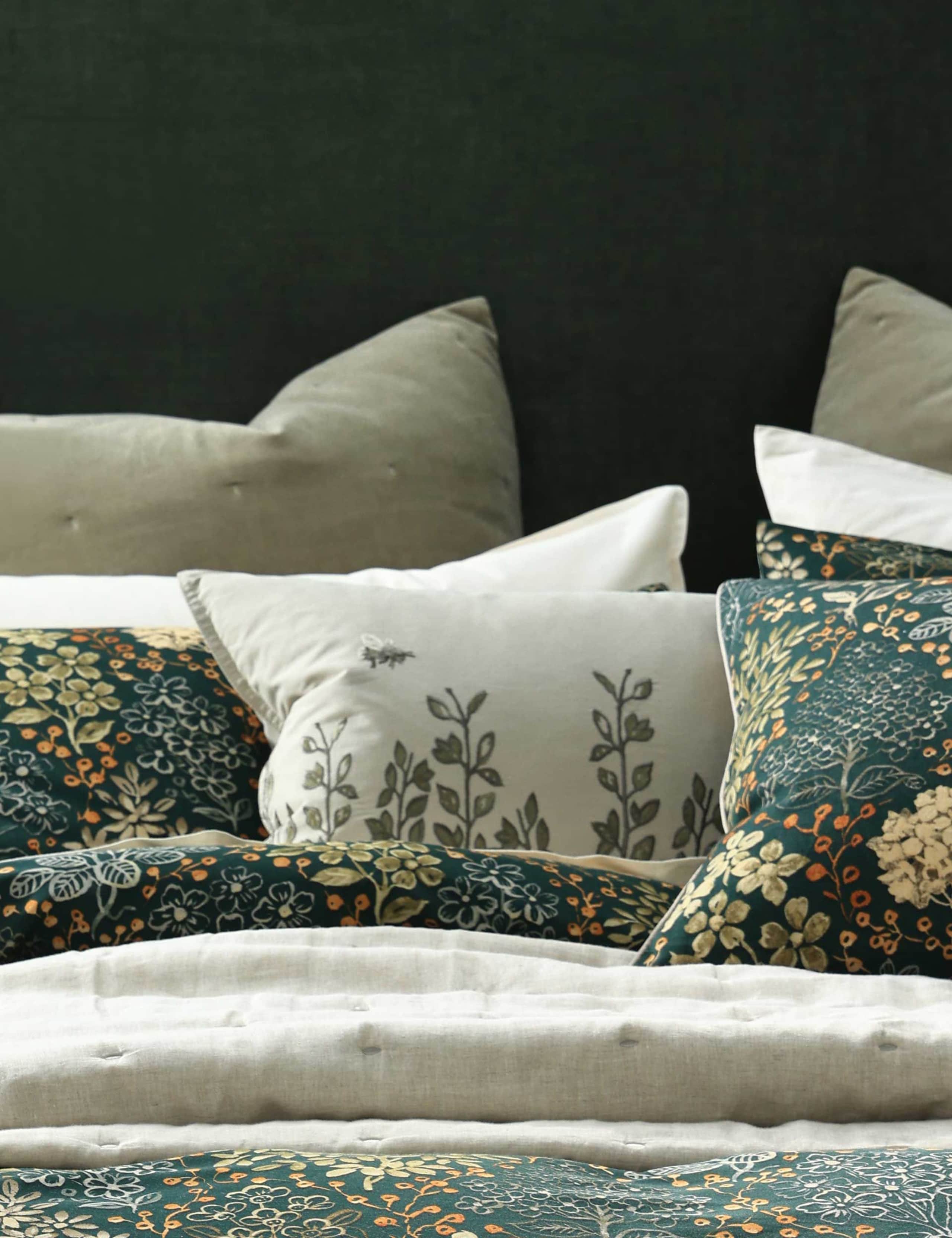 Pure Cotton Toby Embroidered Cushion 2 of 3