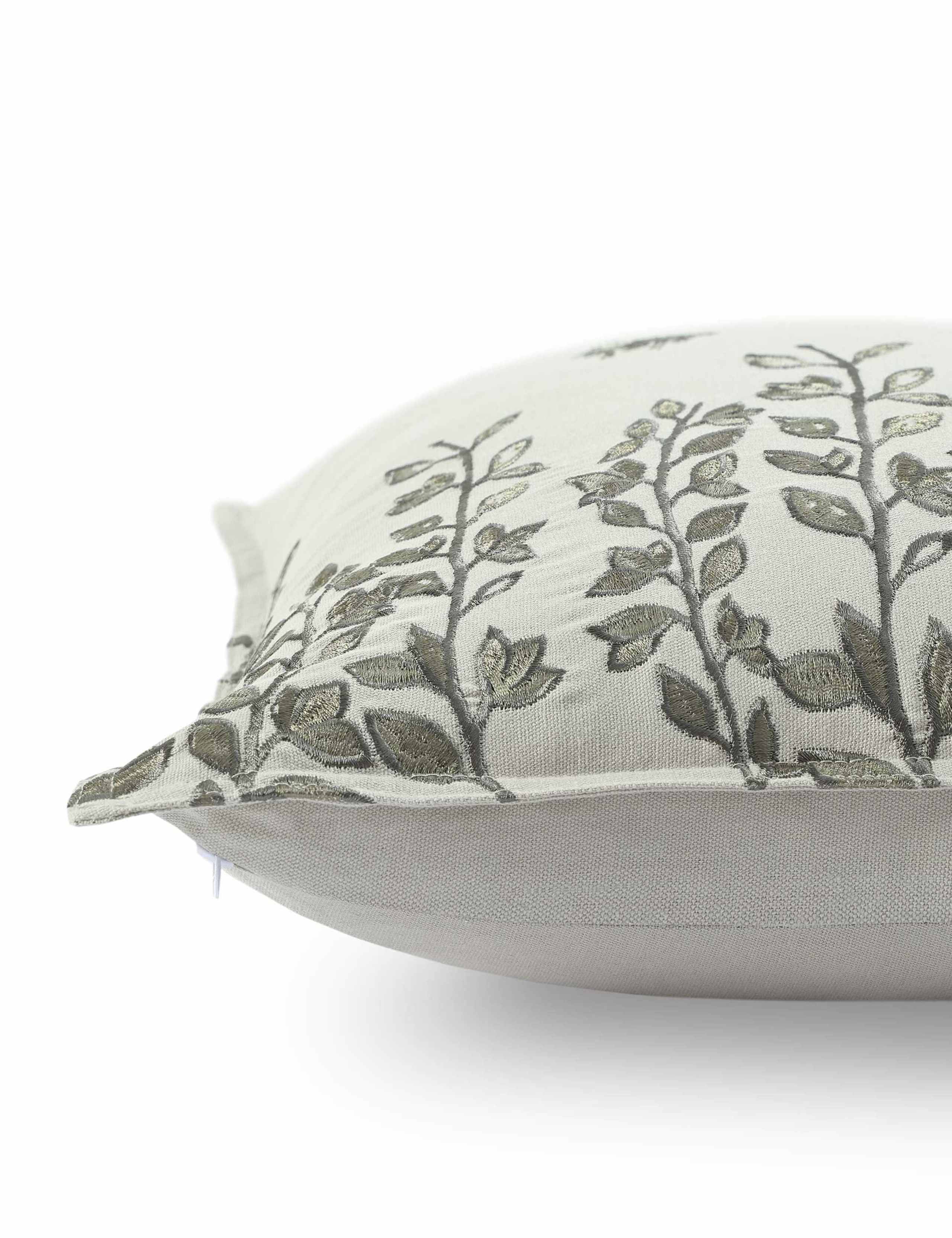 Pure Cotton Toby Embroidered Bolster Cushion 3 of 3