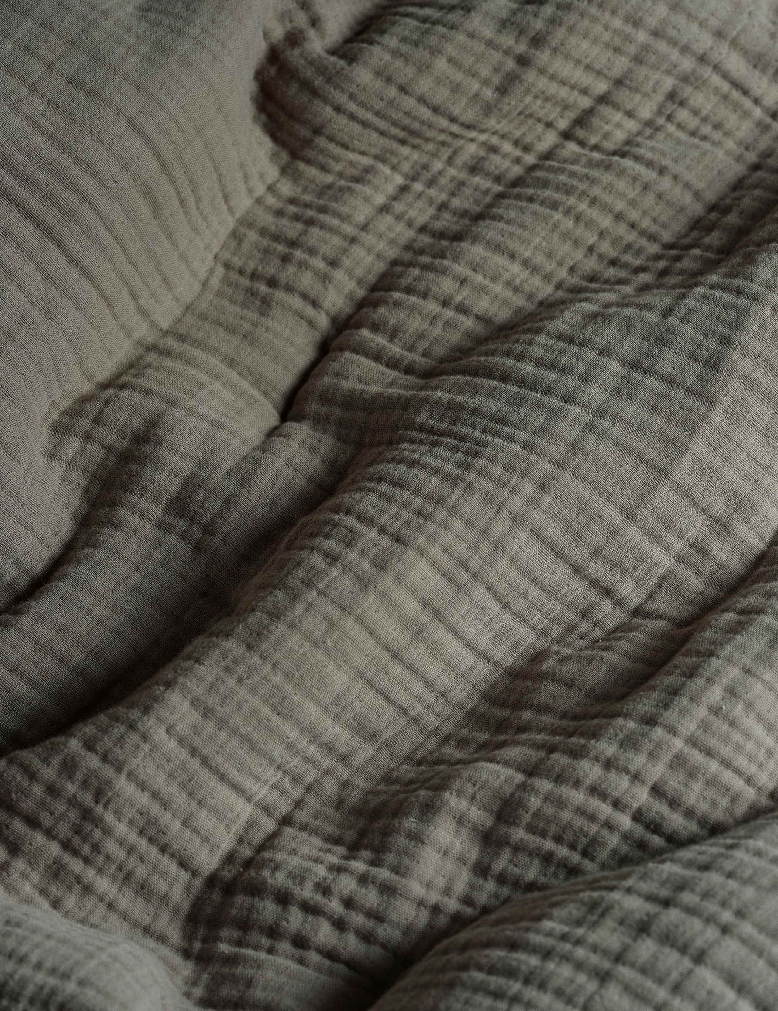 Pure Cotton Stitched Quilted Throw 3 of 4
