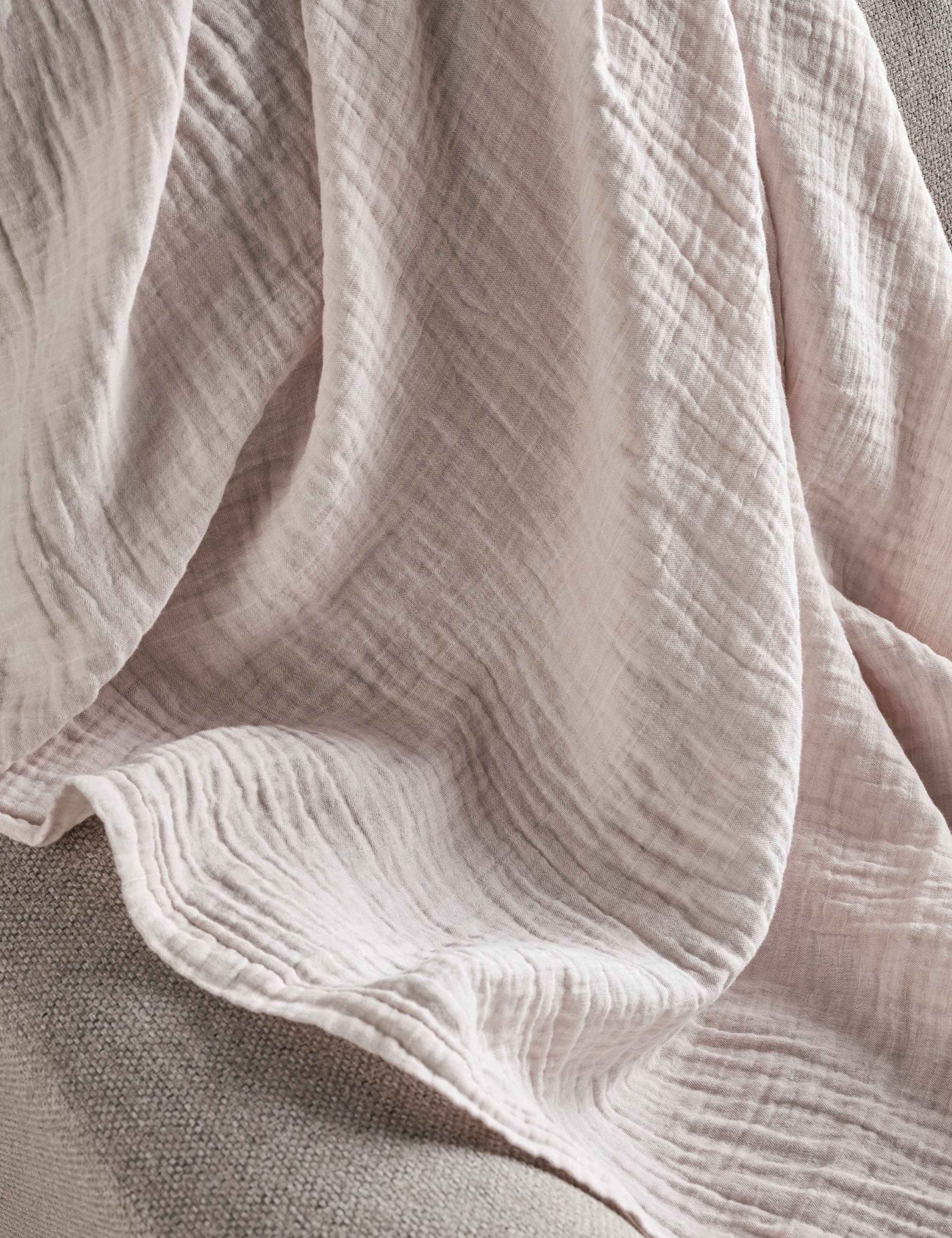 Linen Cotton Blend Textured Throw 3 of 4