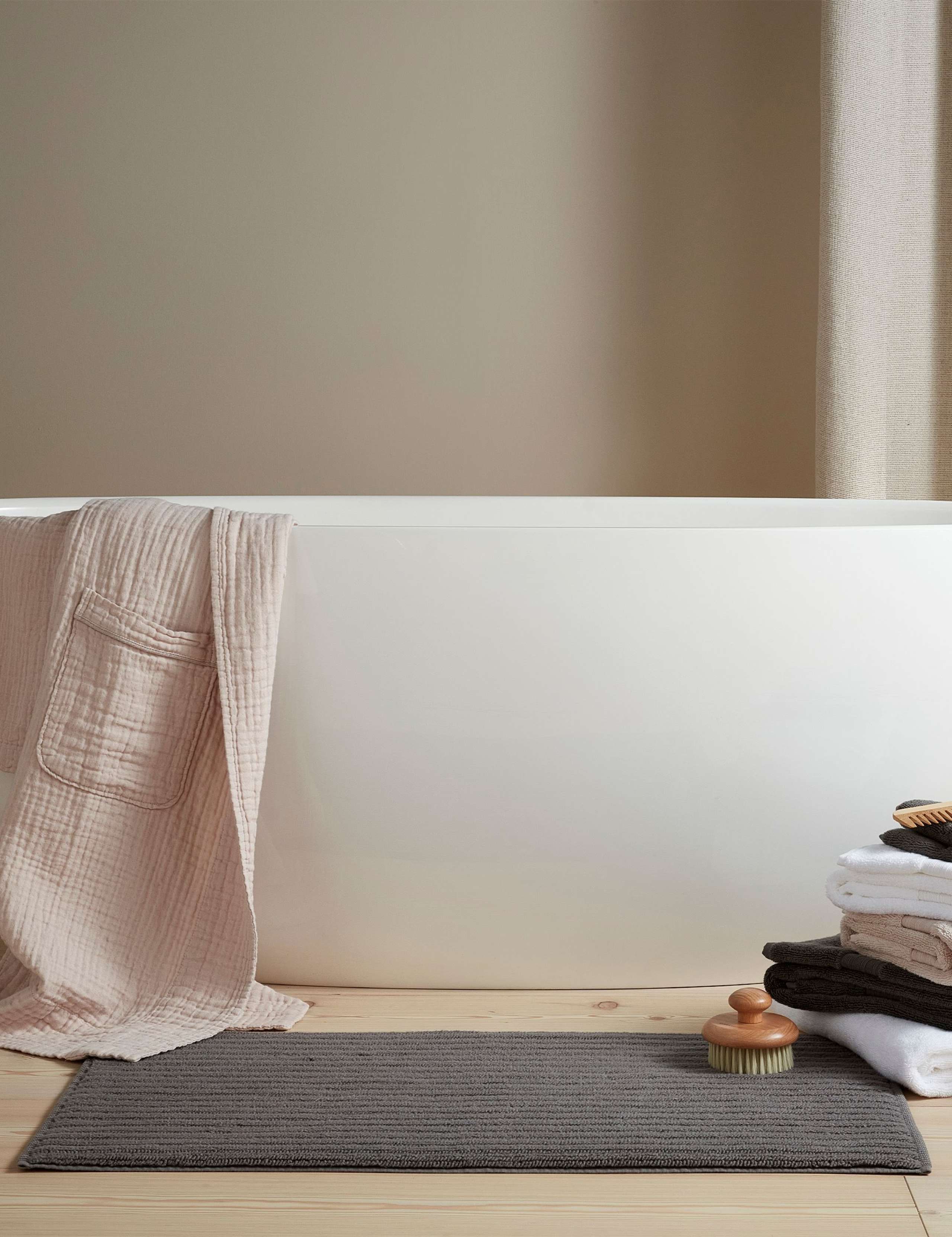 Pure Cotton Ribbed Plush Bathmat 5 of 5