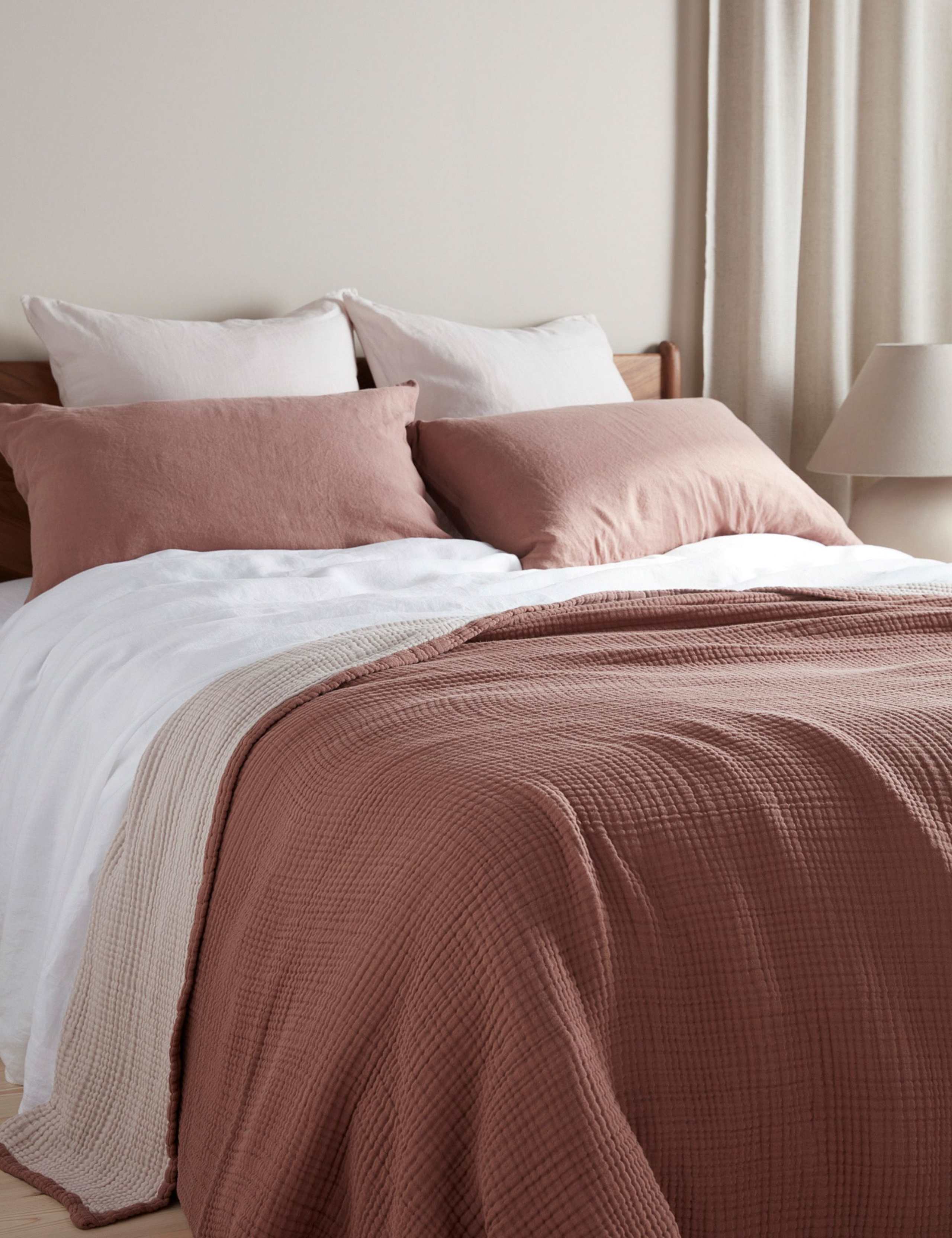 Pure Cotton Reversible Extra Large Throw 1 of 6