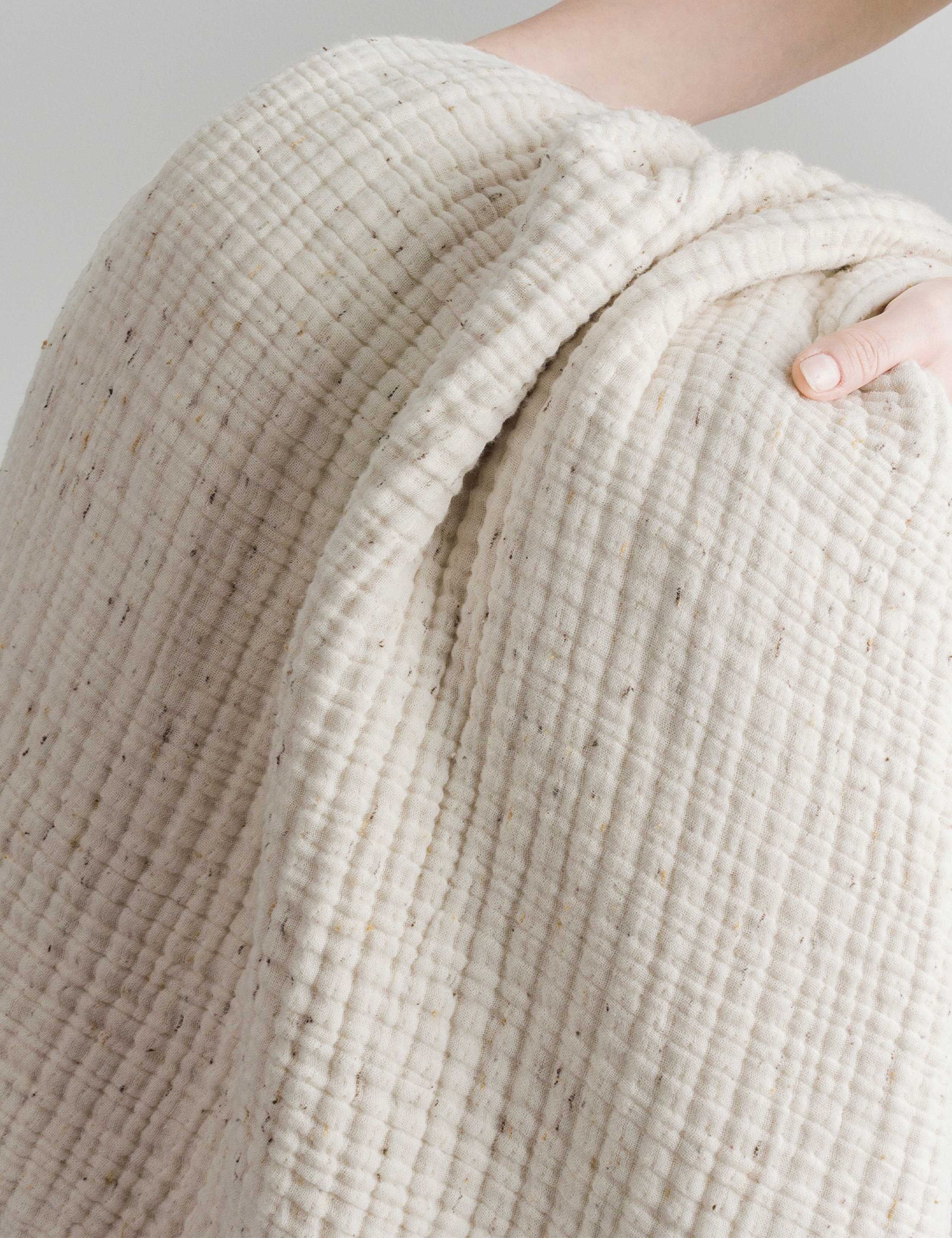 Pure Cotton Speckled Textured Throw 5 of 6