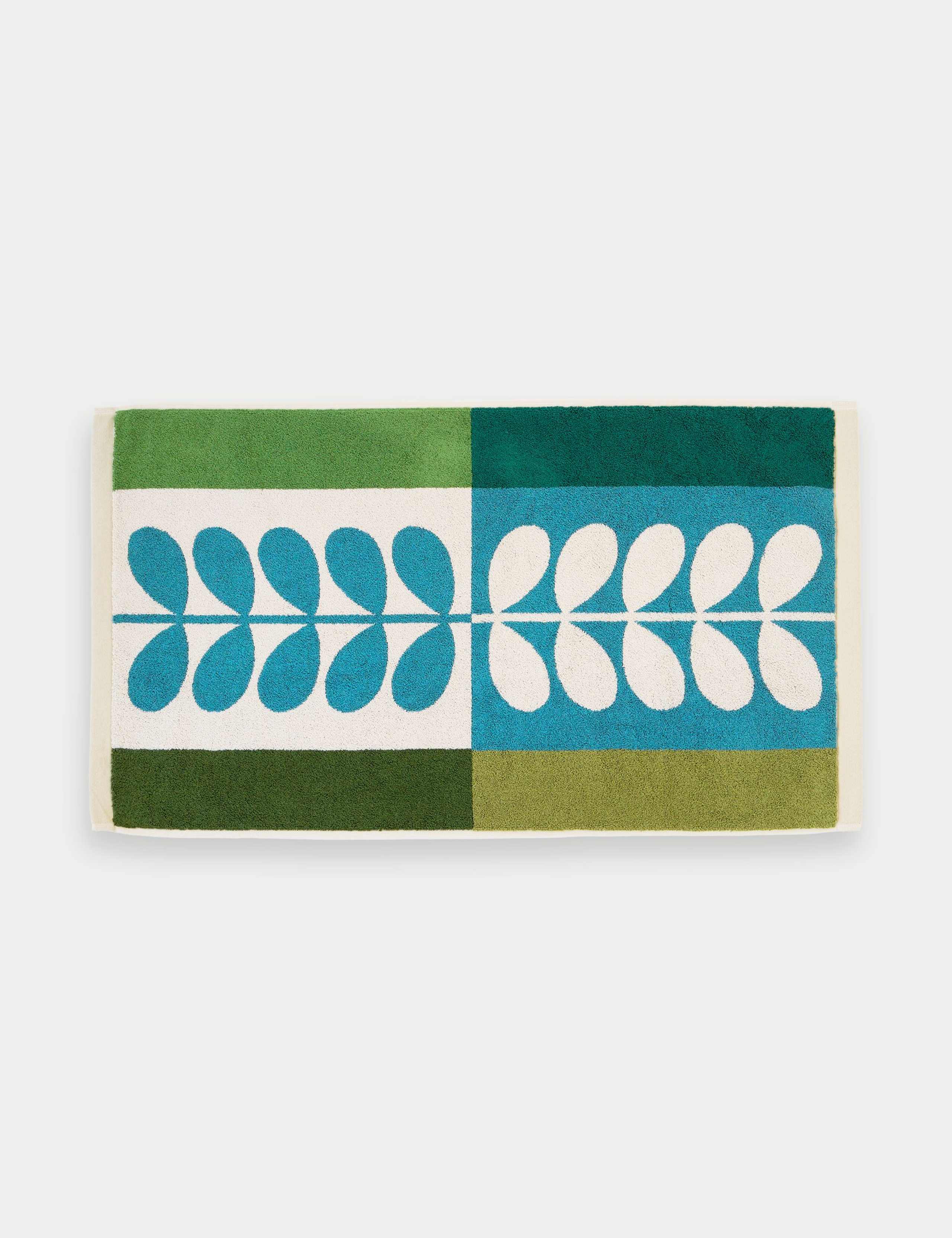 Pure Cotton Stem Check Bath Mat 2 of 2