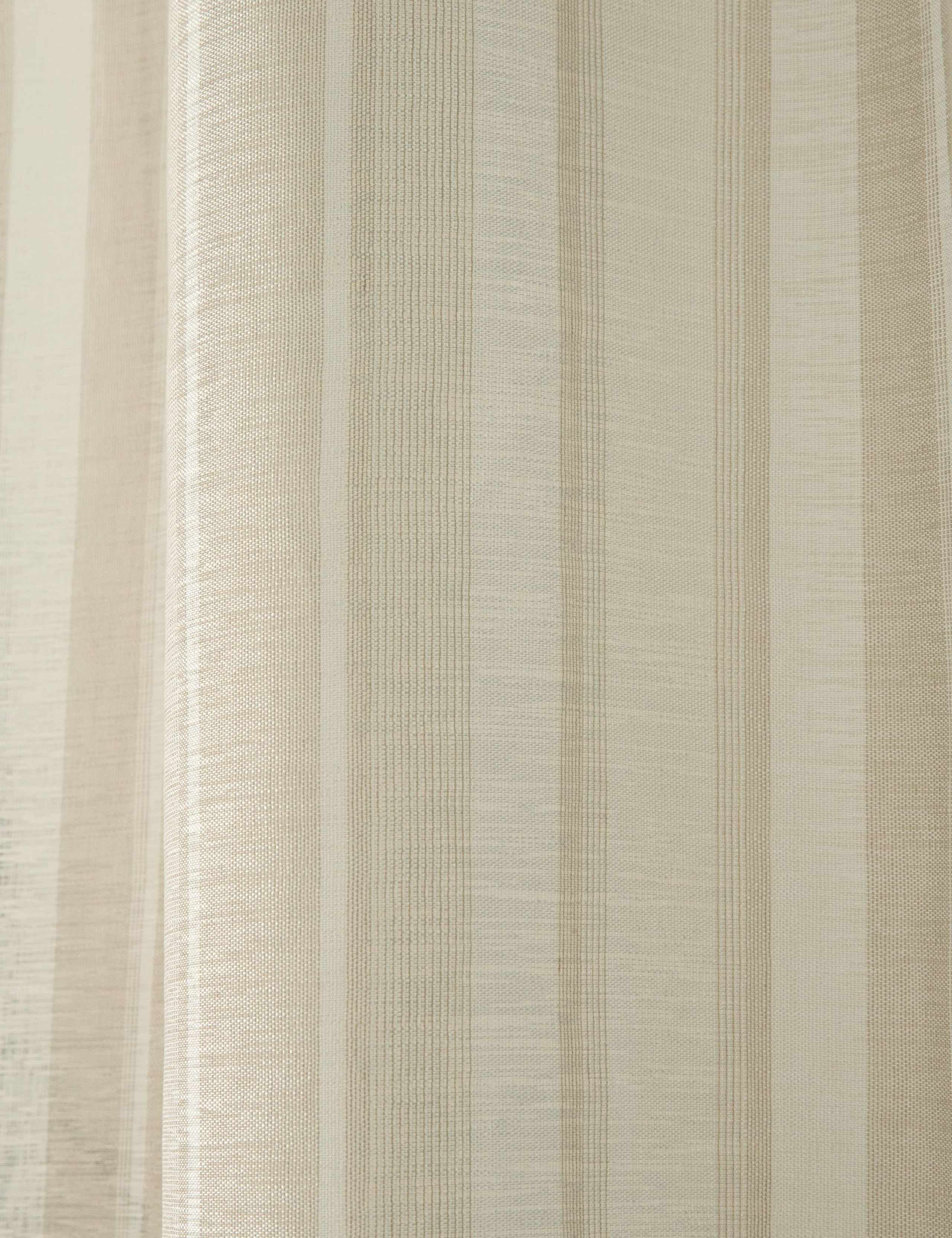 Stripe Sheer Voile Panel Slot Top Curtain 3 of 3
