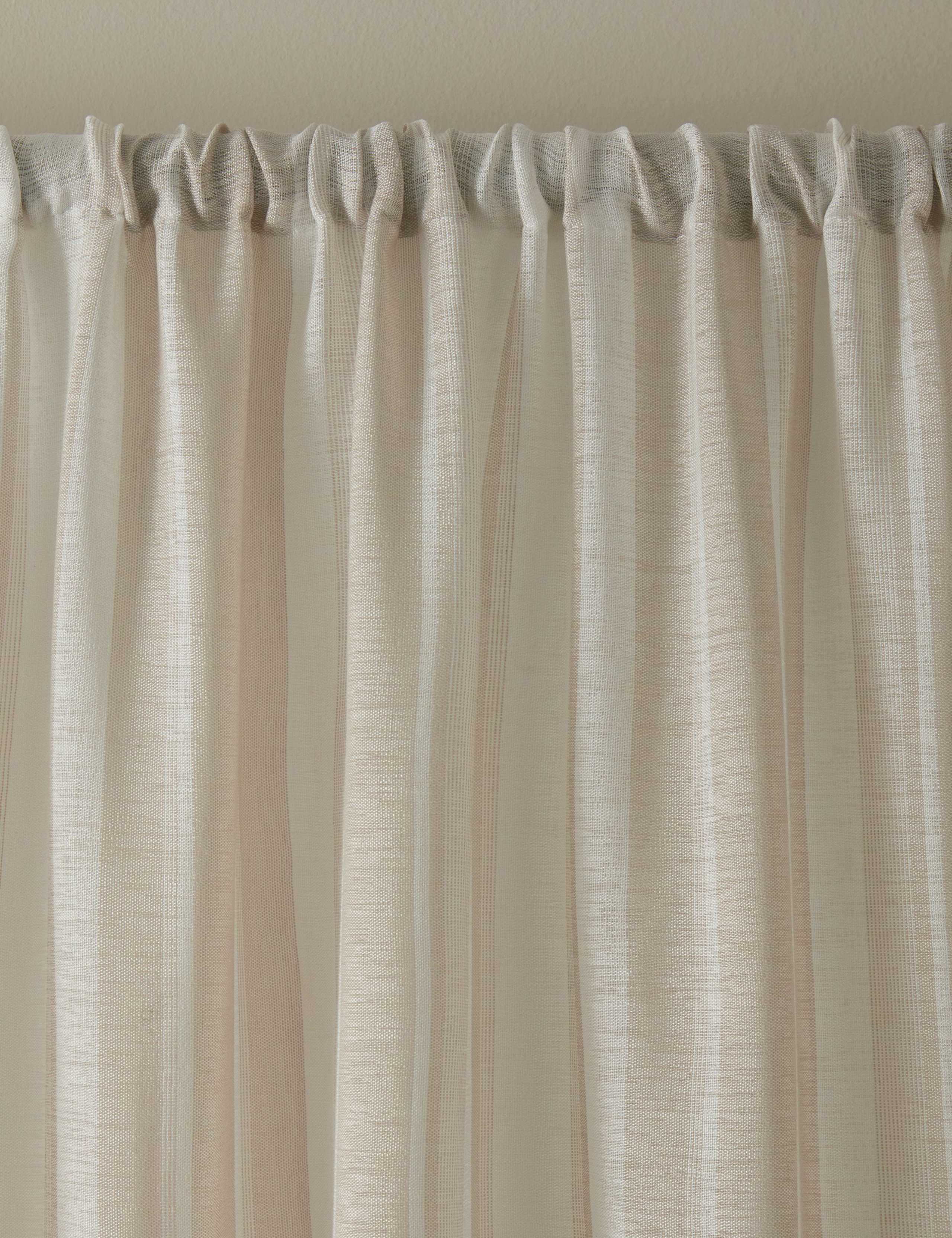Awning Stripe Sheer Voile Panel Curtain 2 of 3