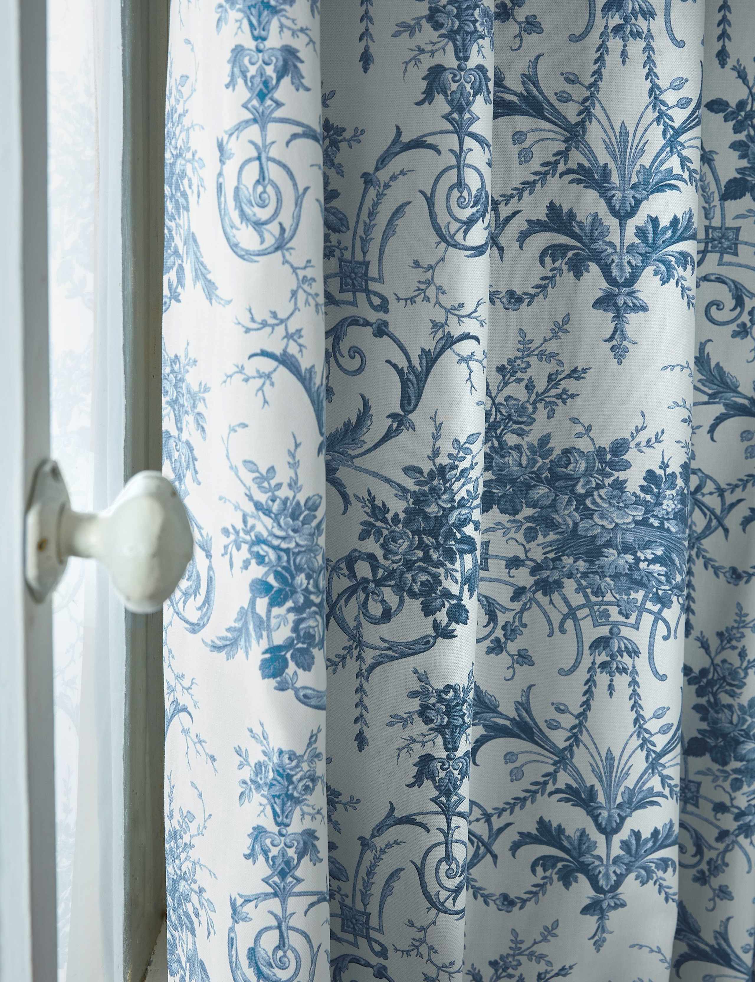 Tuileries Pure Cotton Floral Eyelet Curtains 2 of 2