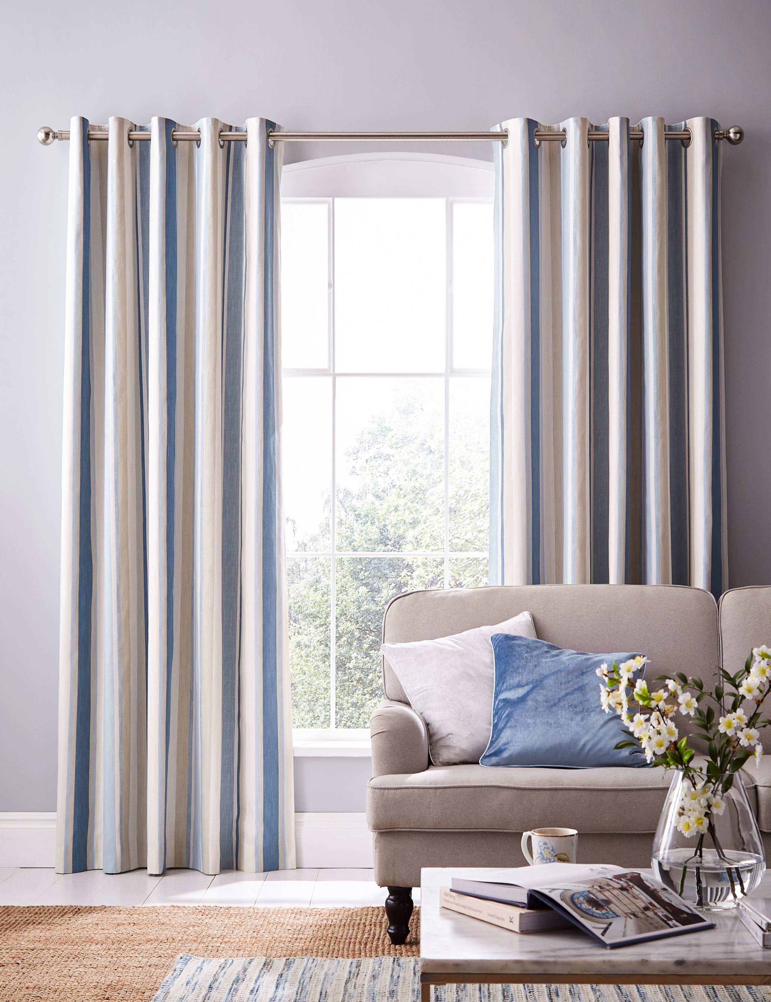 Awning Stripe Eyelet Blackout Curtains 1 of 3